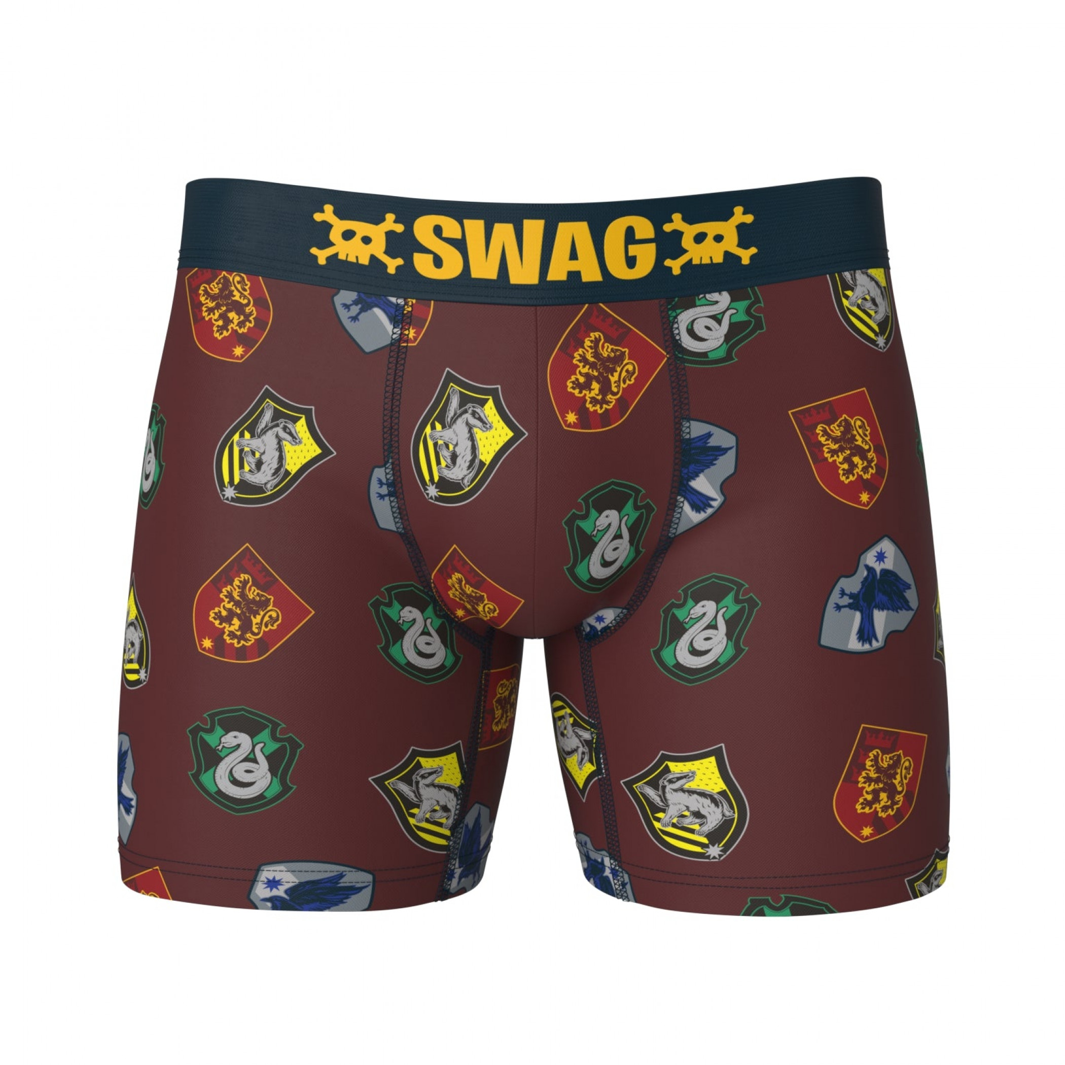 Harry Potter House Crests SWAG Boxer Briefs, Brown