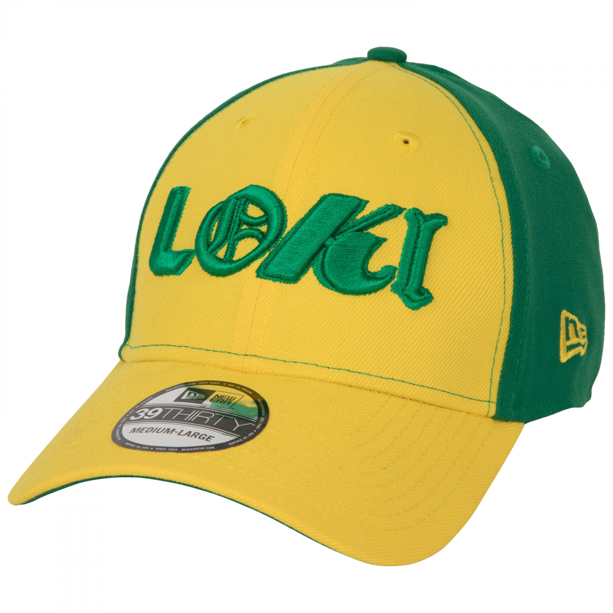 Loki Marvel Studios Yellow & Green Colorway New Era 39Thirty Fitted Hat, Multi-Color