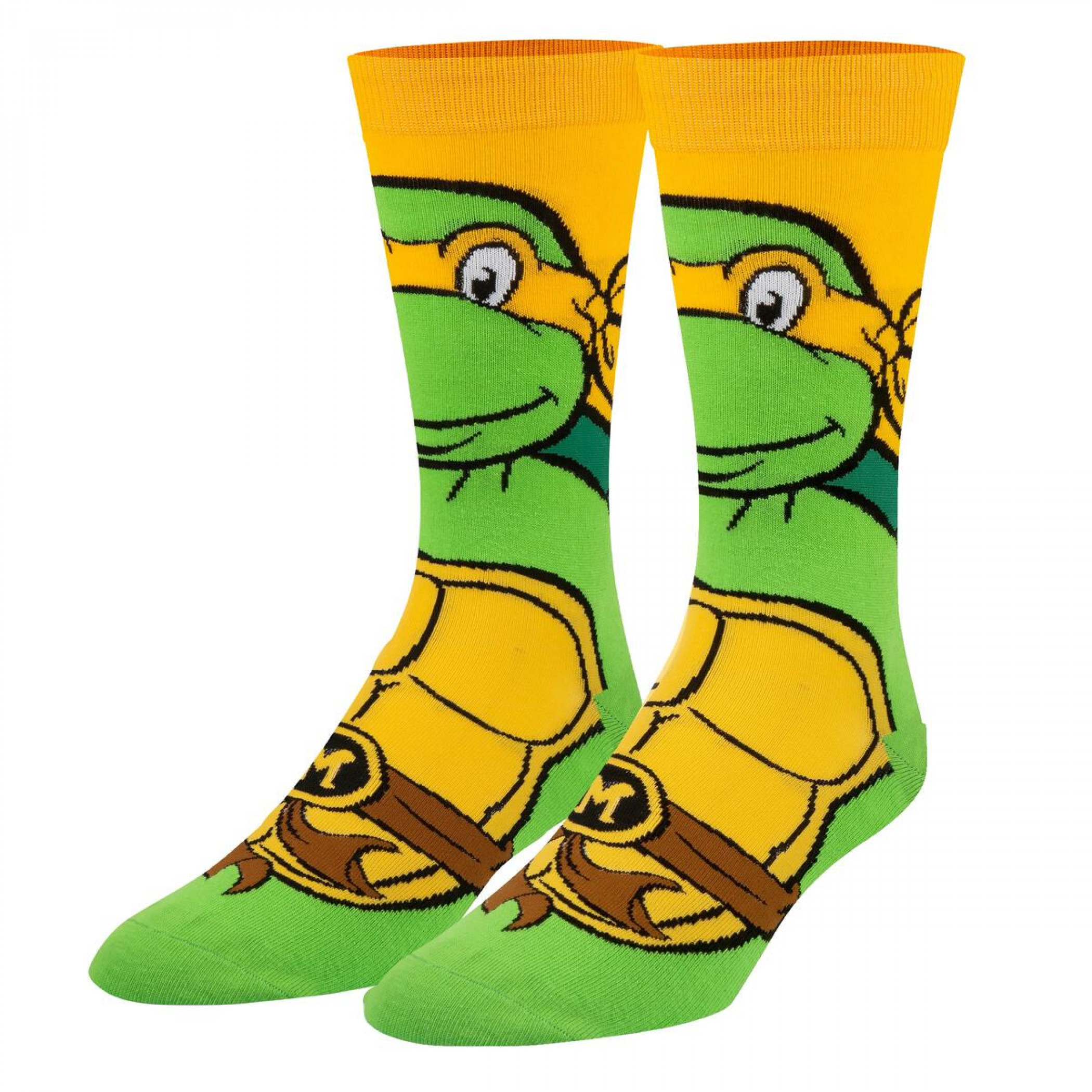 Teenage Mutant Ninja Turtles Michelangelo Crew Socks, Multi-Color