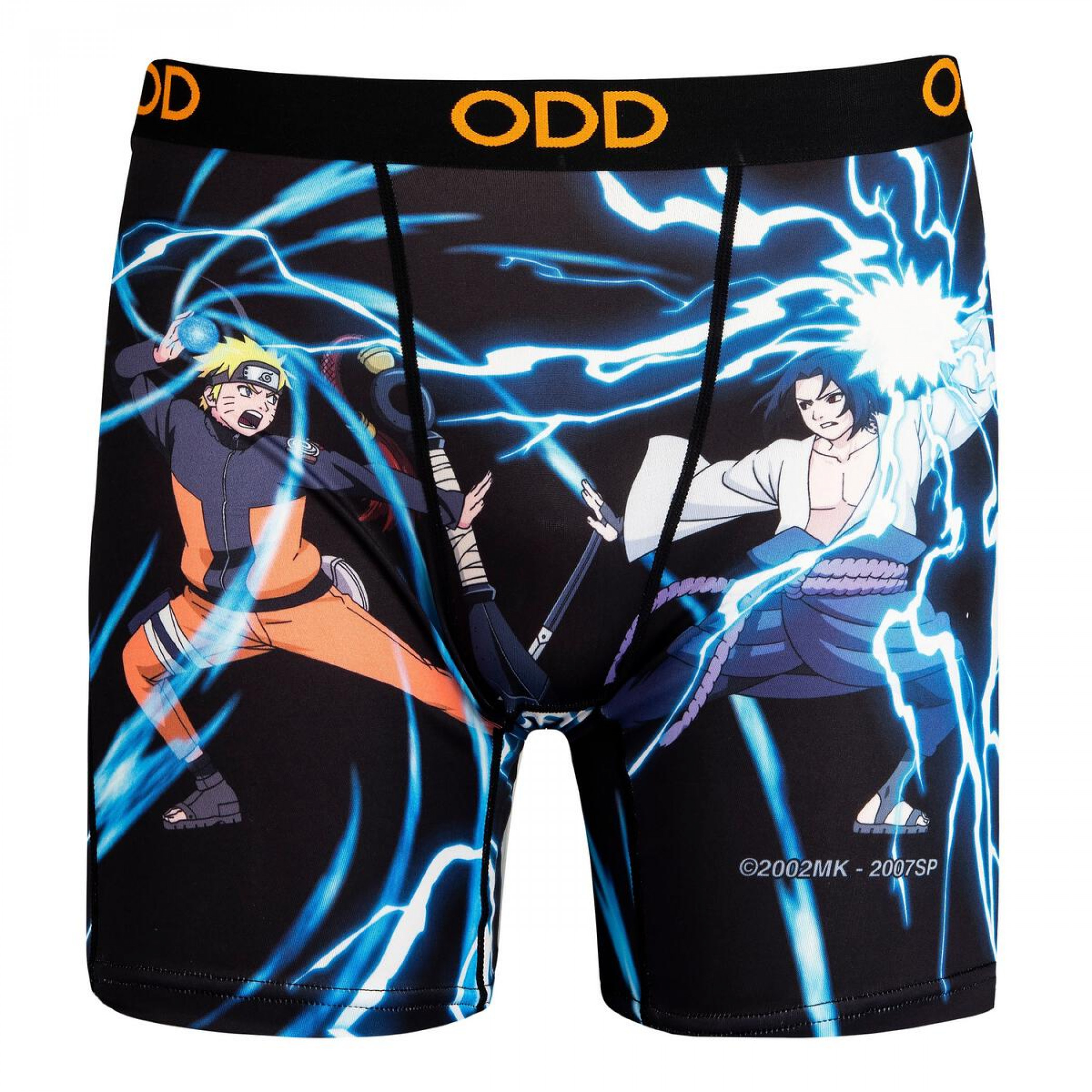 Naruto Shippuden Naruto vs Sasuke Print Men's Boxer Briefs, Multi-Color