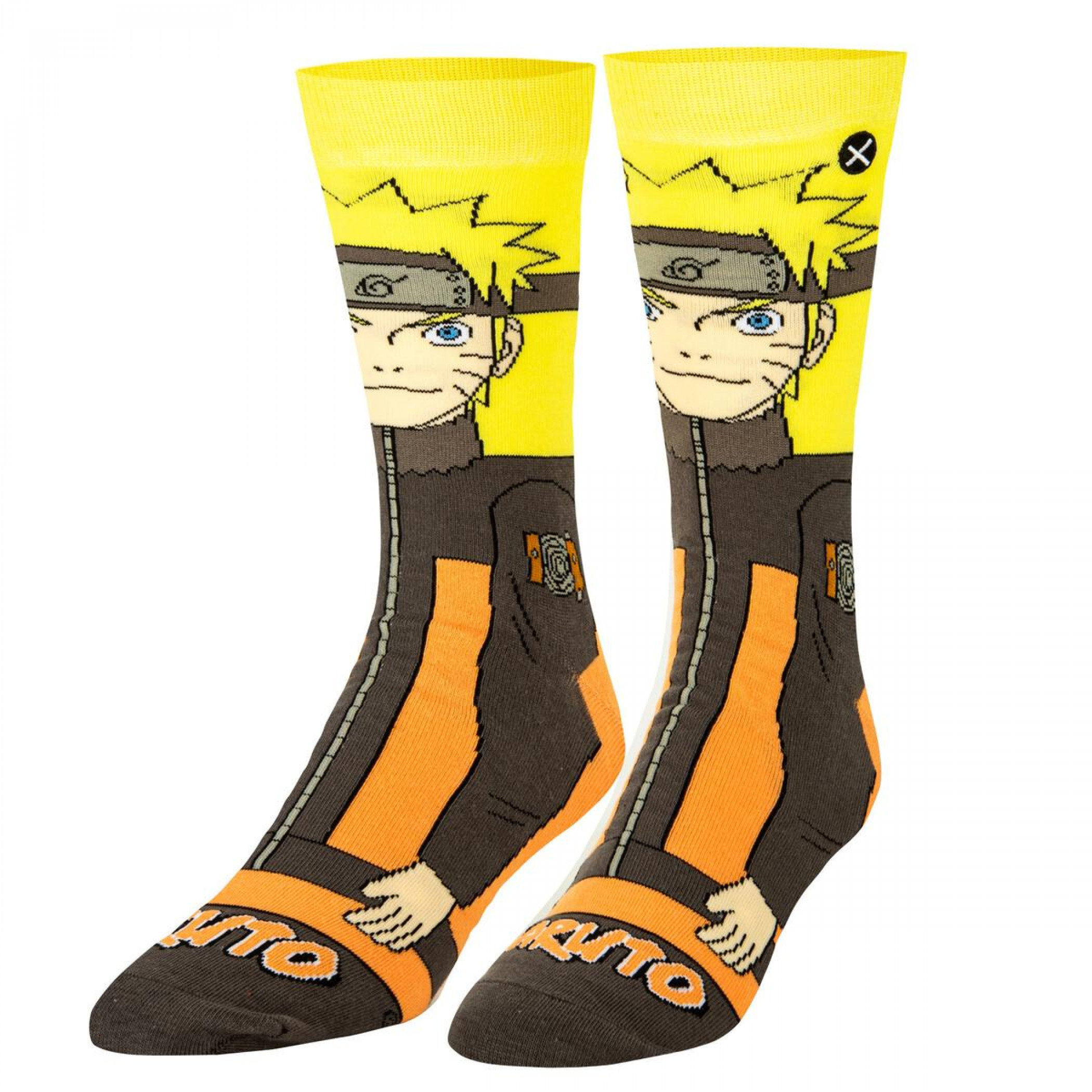 Naruto Uzumaki 360 Character Crew Socks, Orange