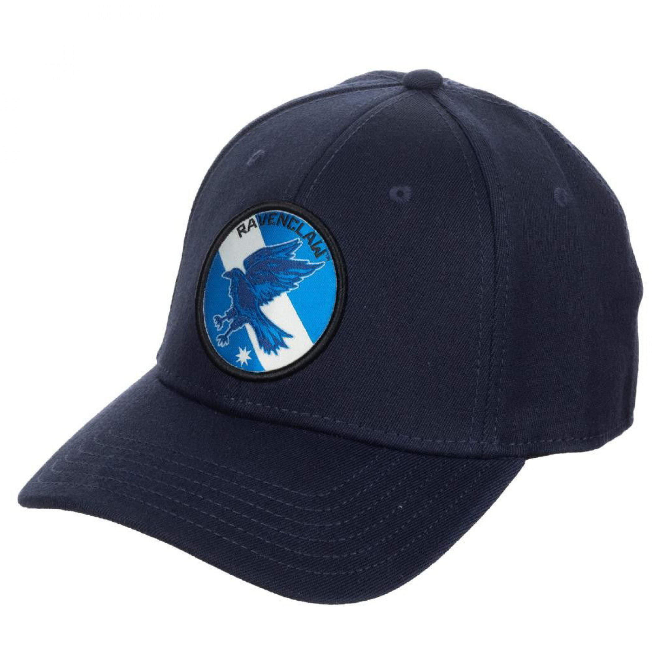 Harry Potter Hogwarts Ravenclaw Embroidered House Crest Flex Fit Hat, Blue