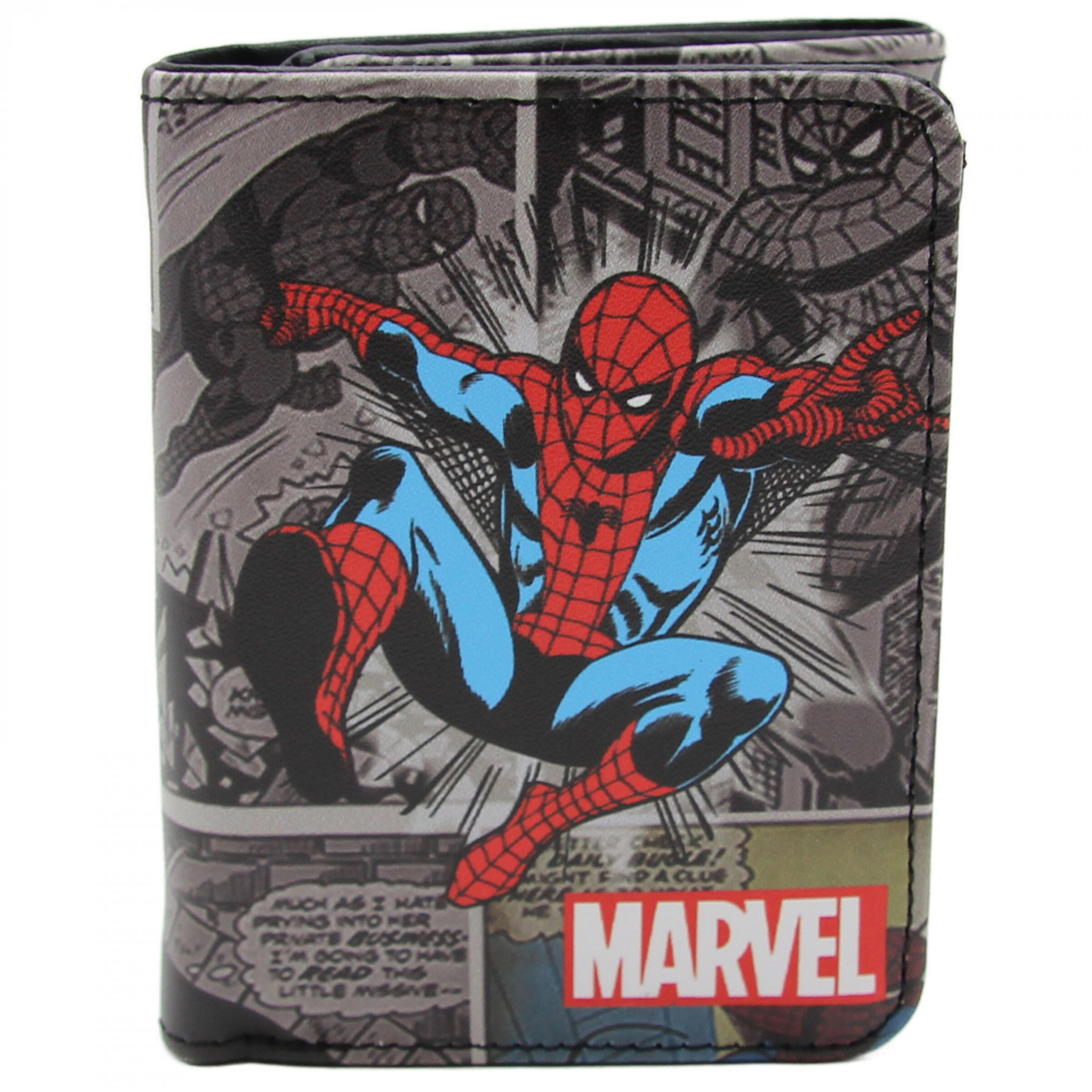 Spider-Man Dark Panels Trifold Wallet, Multi-Color