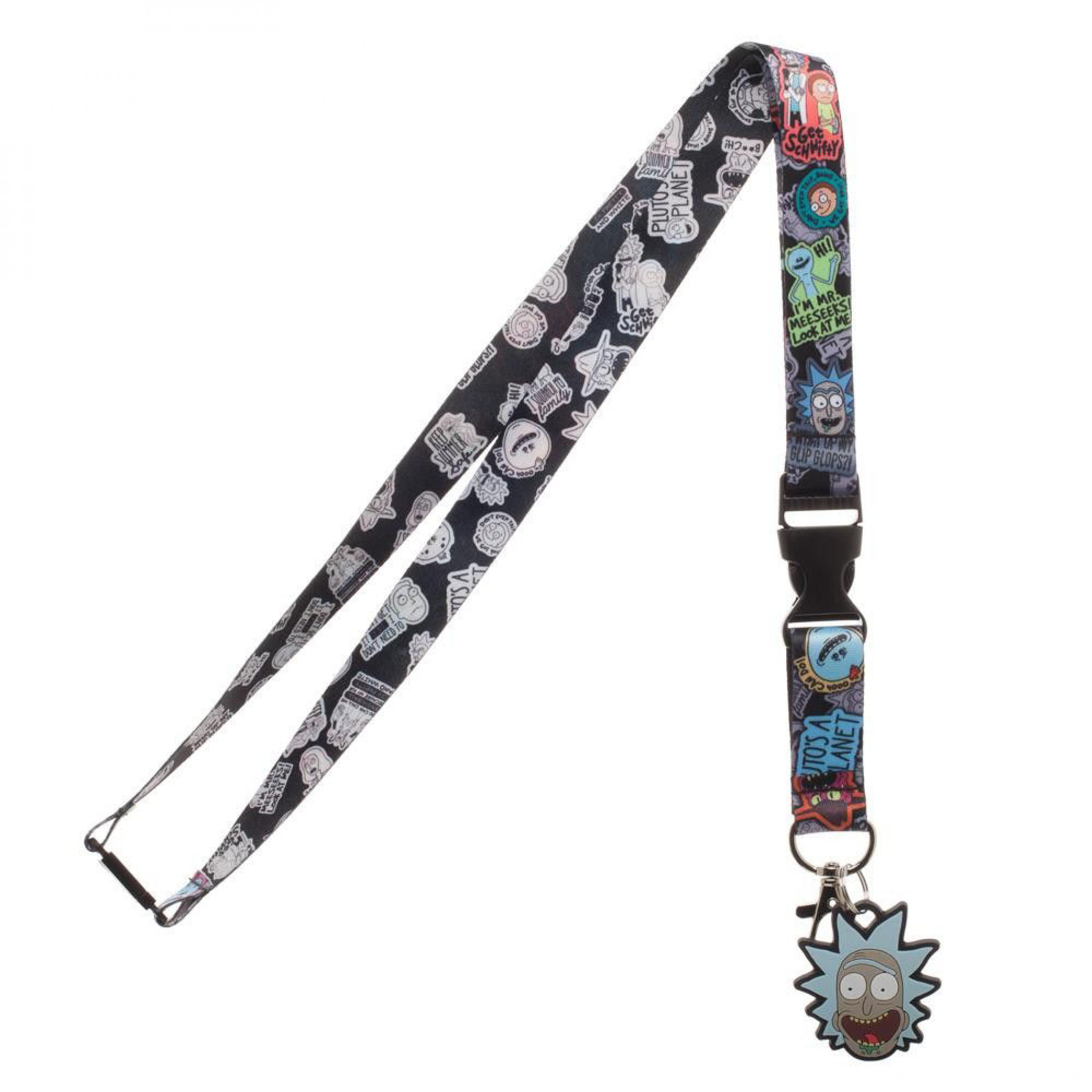 Rick & Morty Multi-Character Neck Breakaway Lanyard, Multi-Color
