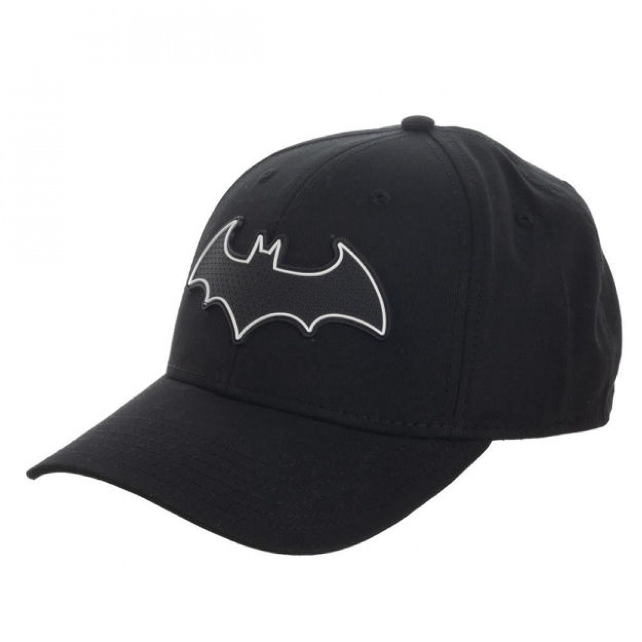 Batman Bat Symbol DC Comics Rubber Weld Flex Fit Hat, Black
