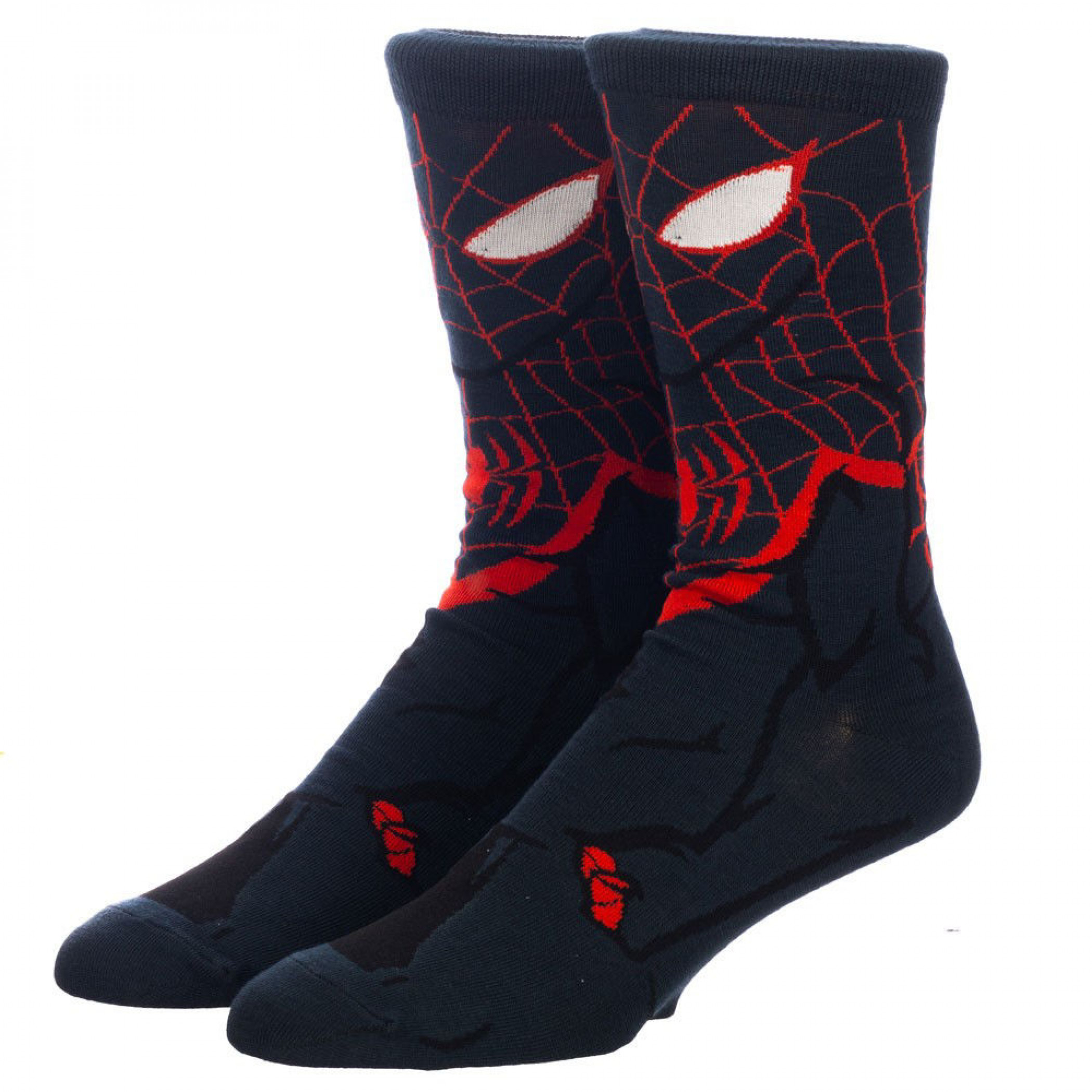 Miles Morales Spider-Man 360 Character Crew Socks, Black