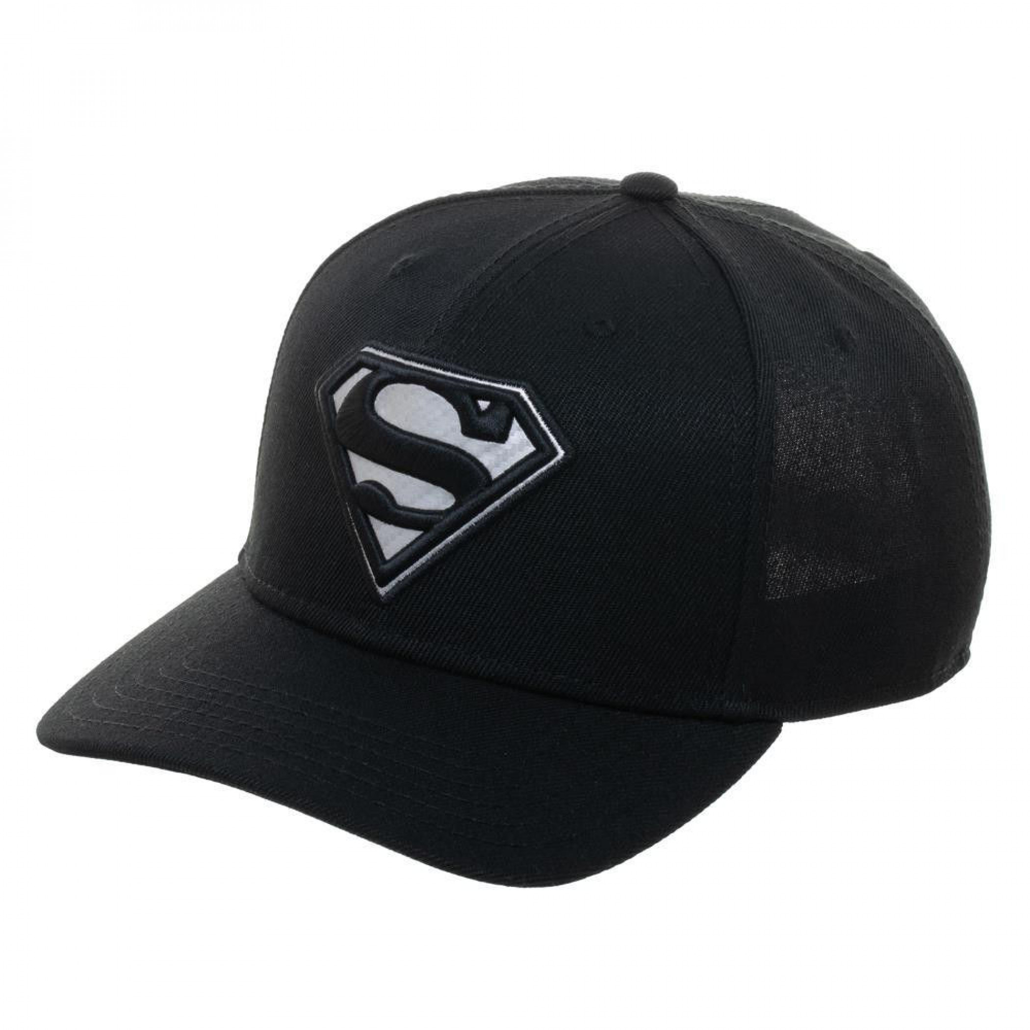 Superman DC Comics Embroidered Symbol Snapback Hat, Black
