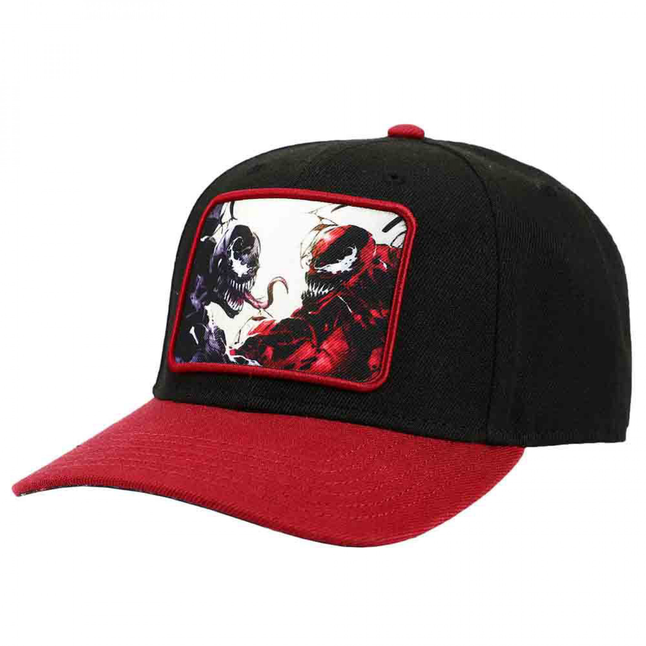 Marvel Comics Classic Venom vs Carnage Patch Pre-Curved Snapback Hat, Black