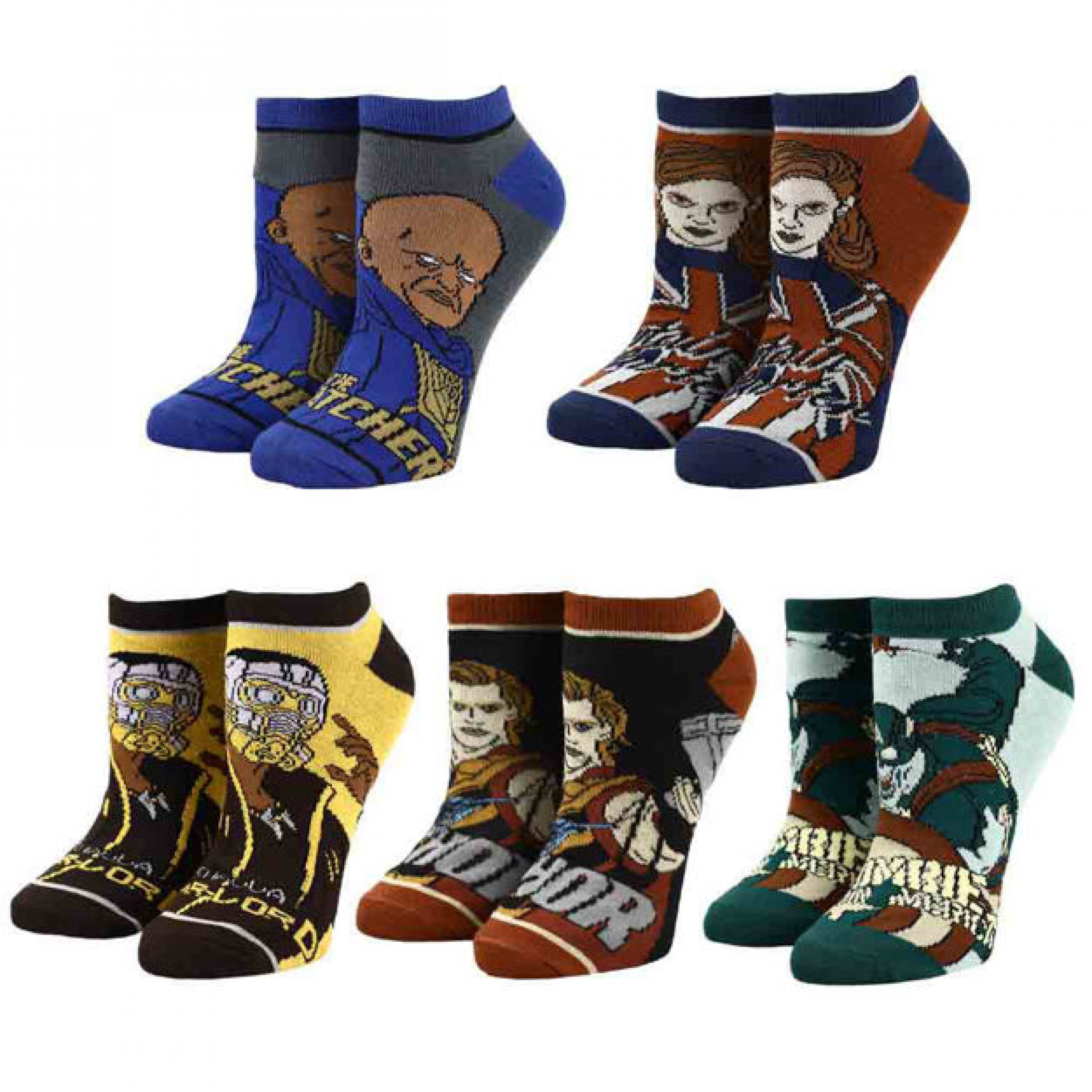 Marvel Comics What If... Superhero Series 5-Pair Pack of Ankle Socks, Multi-Color