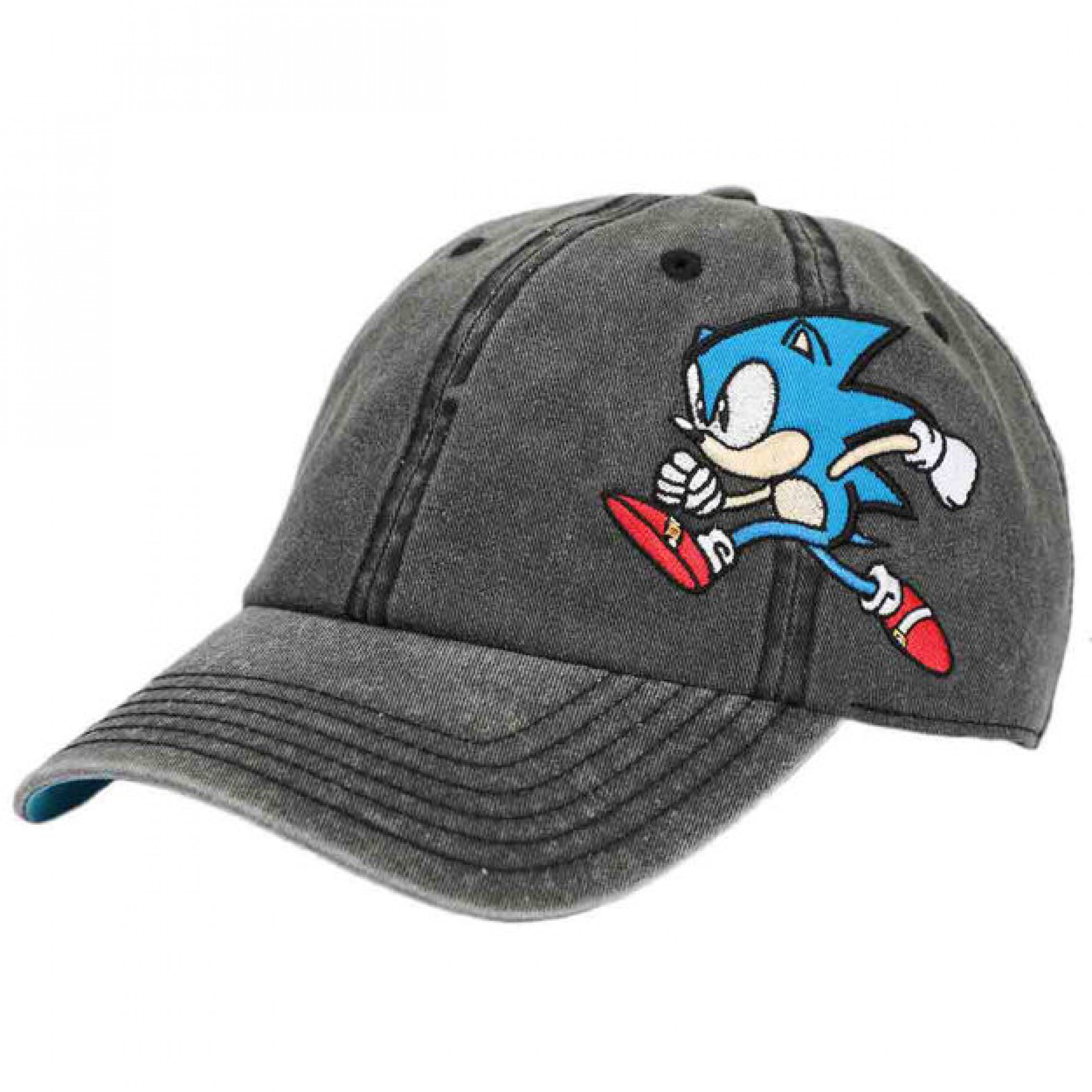 SEGA Sonic The Hedgehog Running Character Dye Side Art Adjustable Hat, Multi-Color