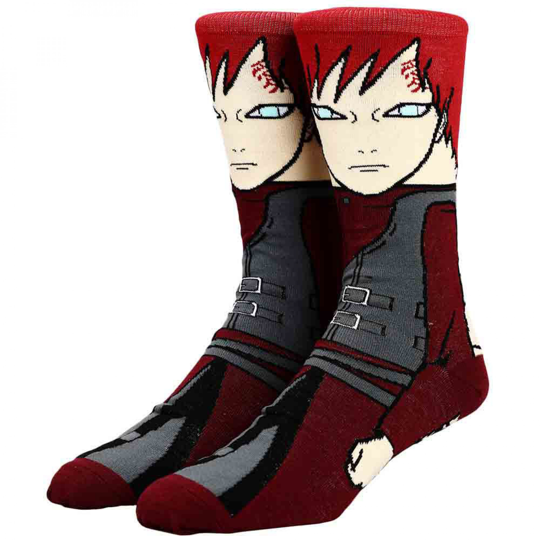 Naruto Shippuden Godaime Kazekage Gaara 360 Character Crew Socks, Multi-Color