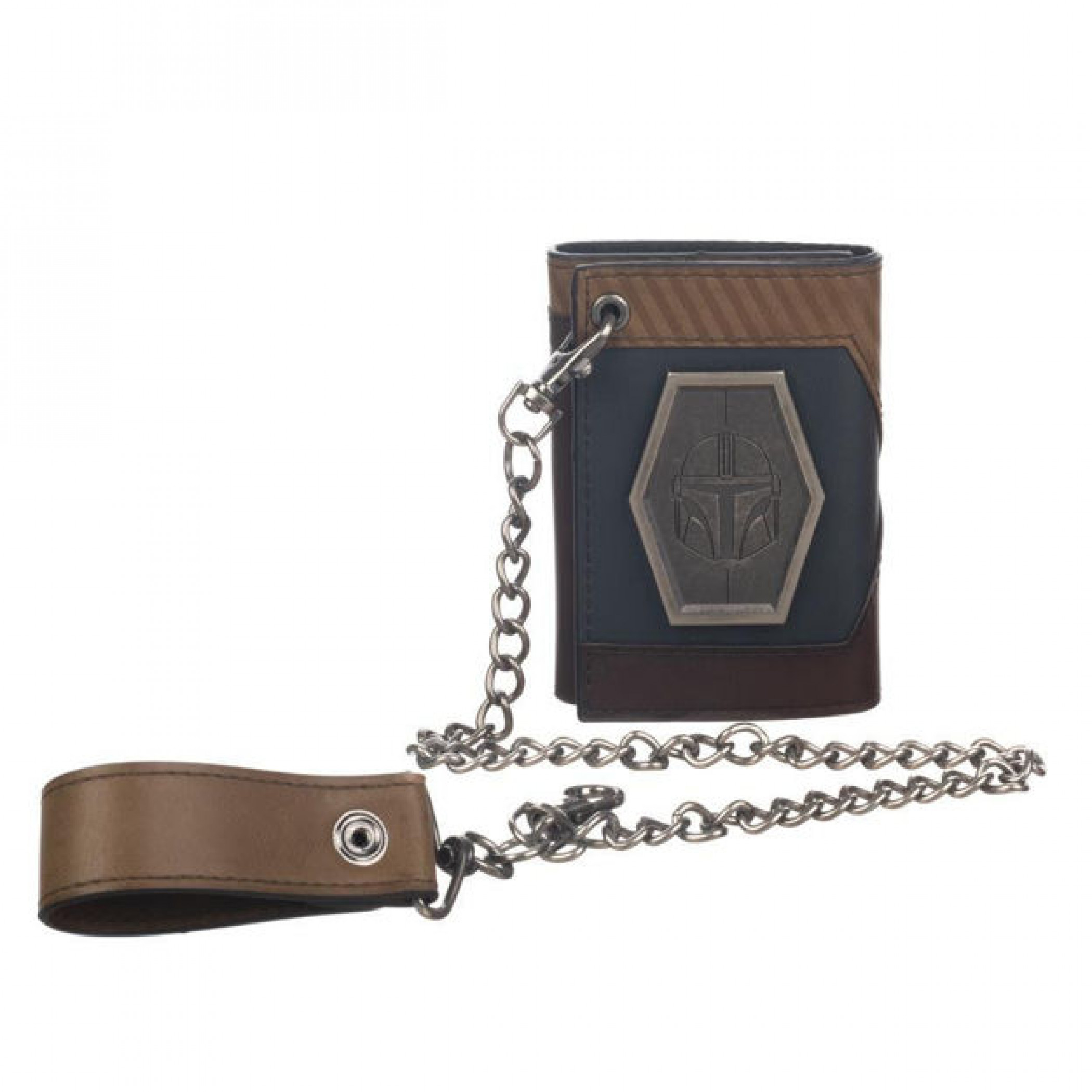 Star Wars The Mandalorian Helmet Symbol Chain Wallet, Multi-Color