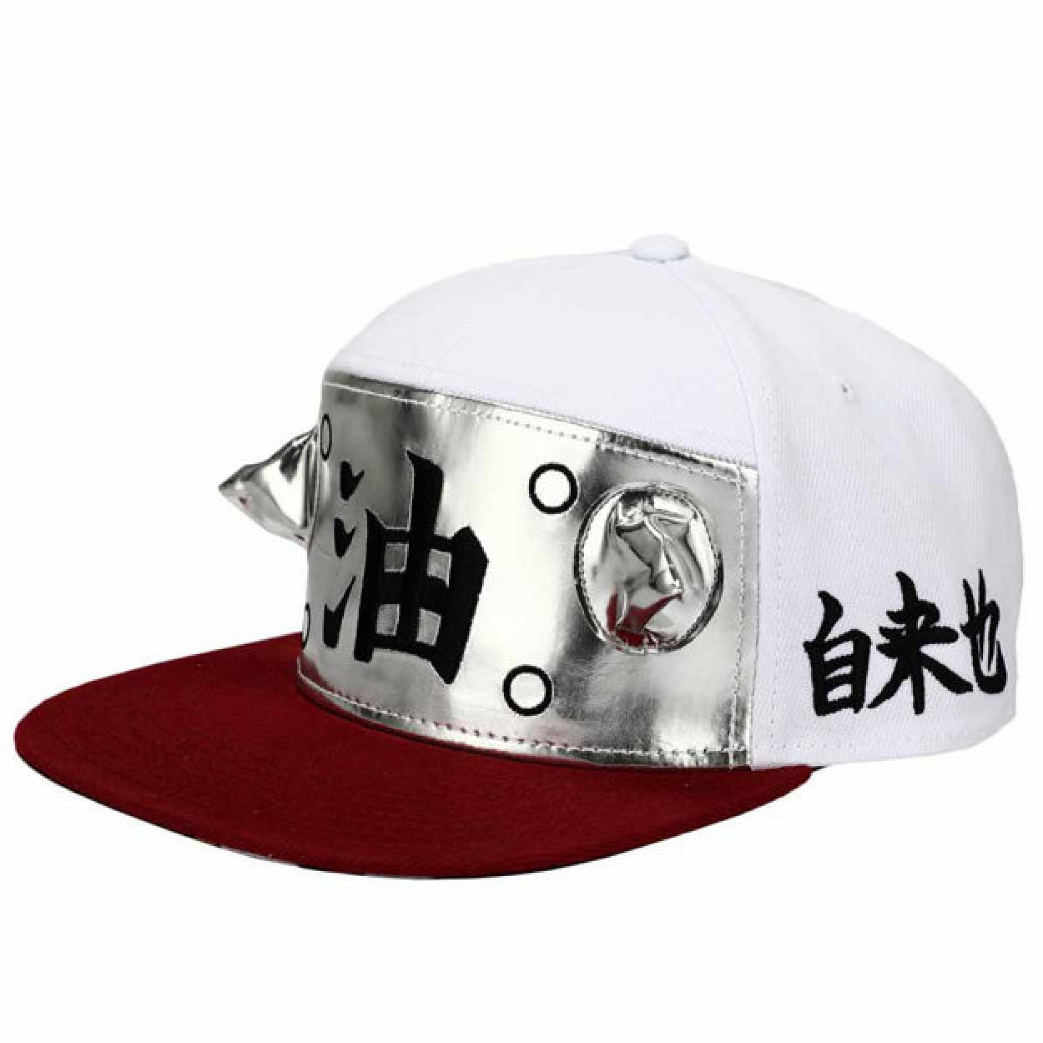 Naruto Sage Cosplay Flat Bill Snapback Hat, White