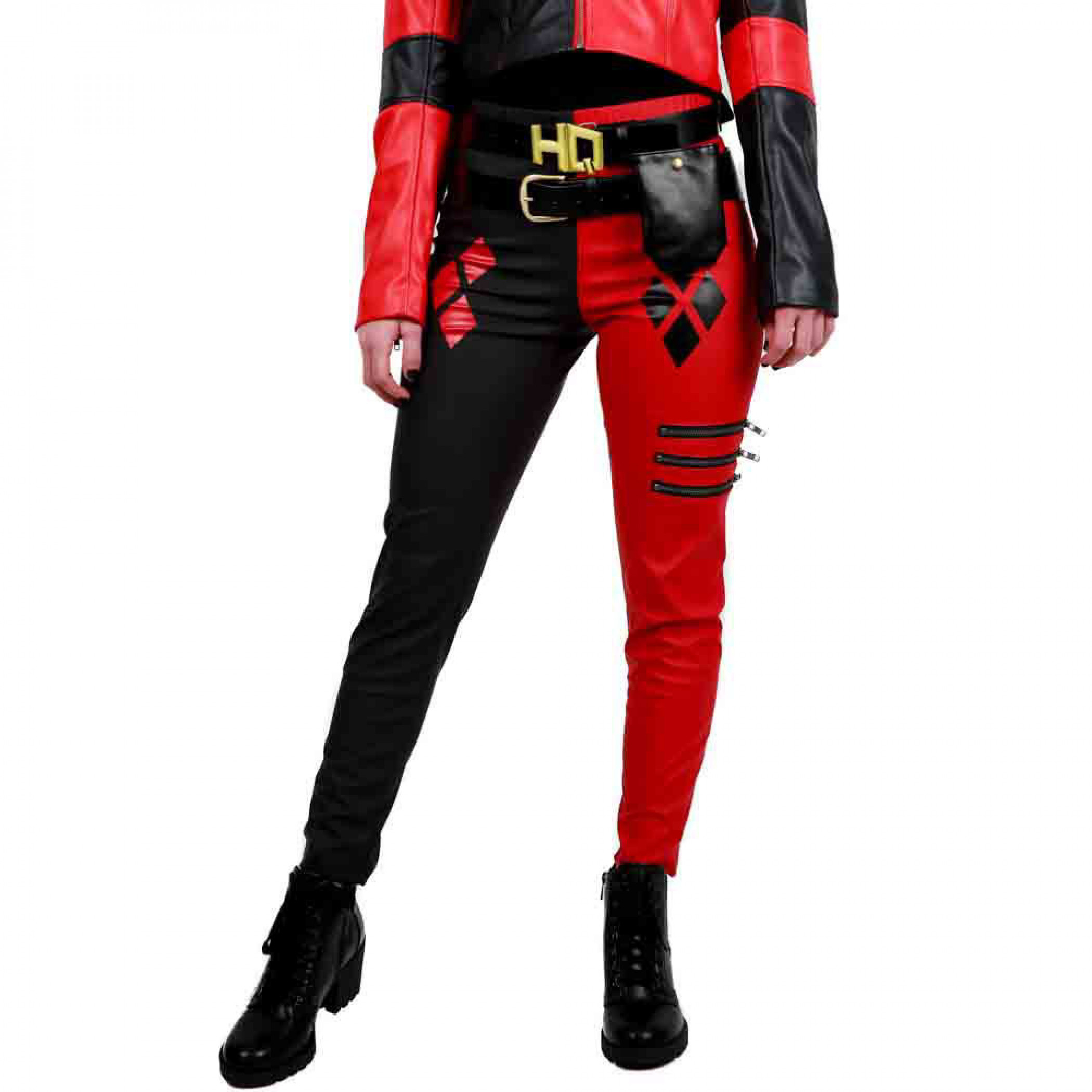 DC Comics Suicide Squad Harley Quinn Costume Cosplay Leggings, Multi-Color