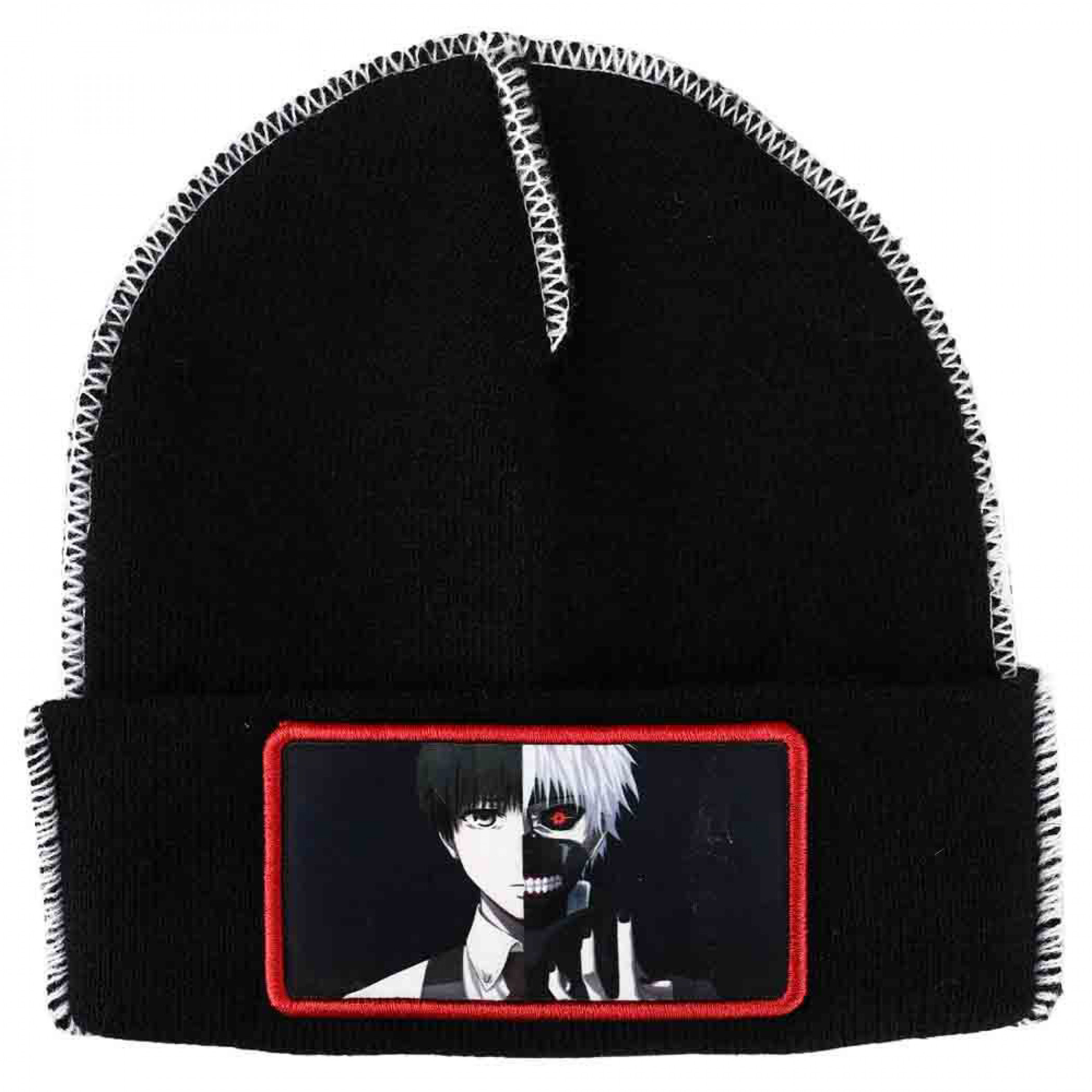 Tokyo Ghoul Kaneki Ken Patch Cuff Beanie, Black