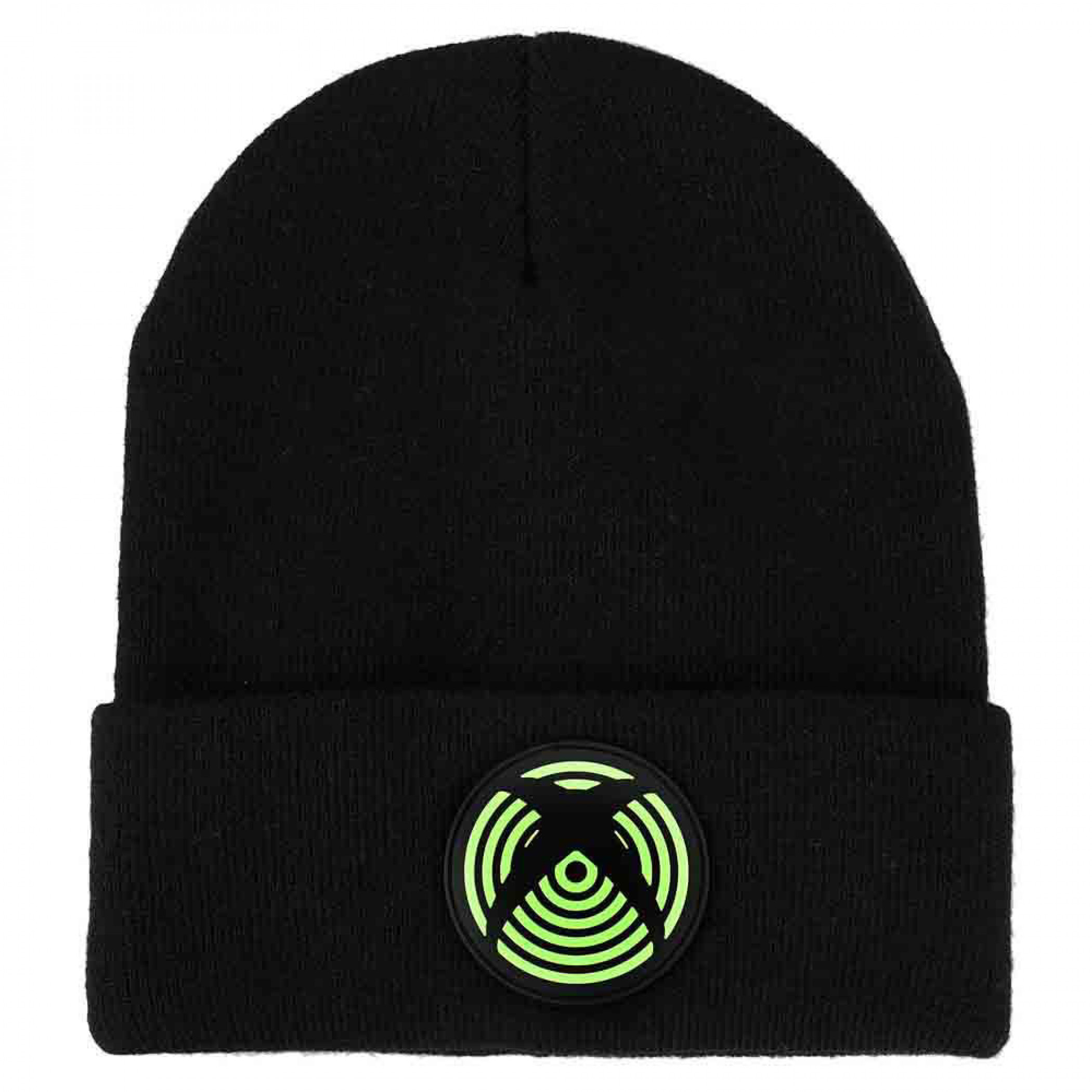 Microsoft Xbox Symbol Rubber Patch Beanie, Black