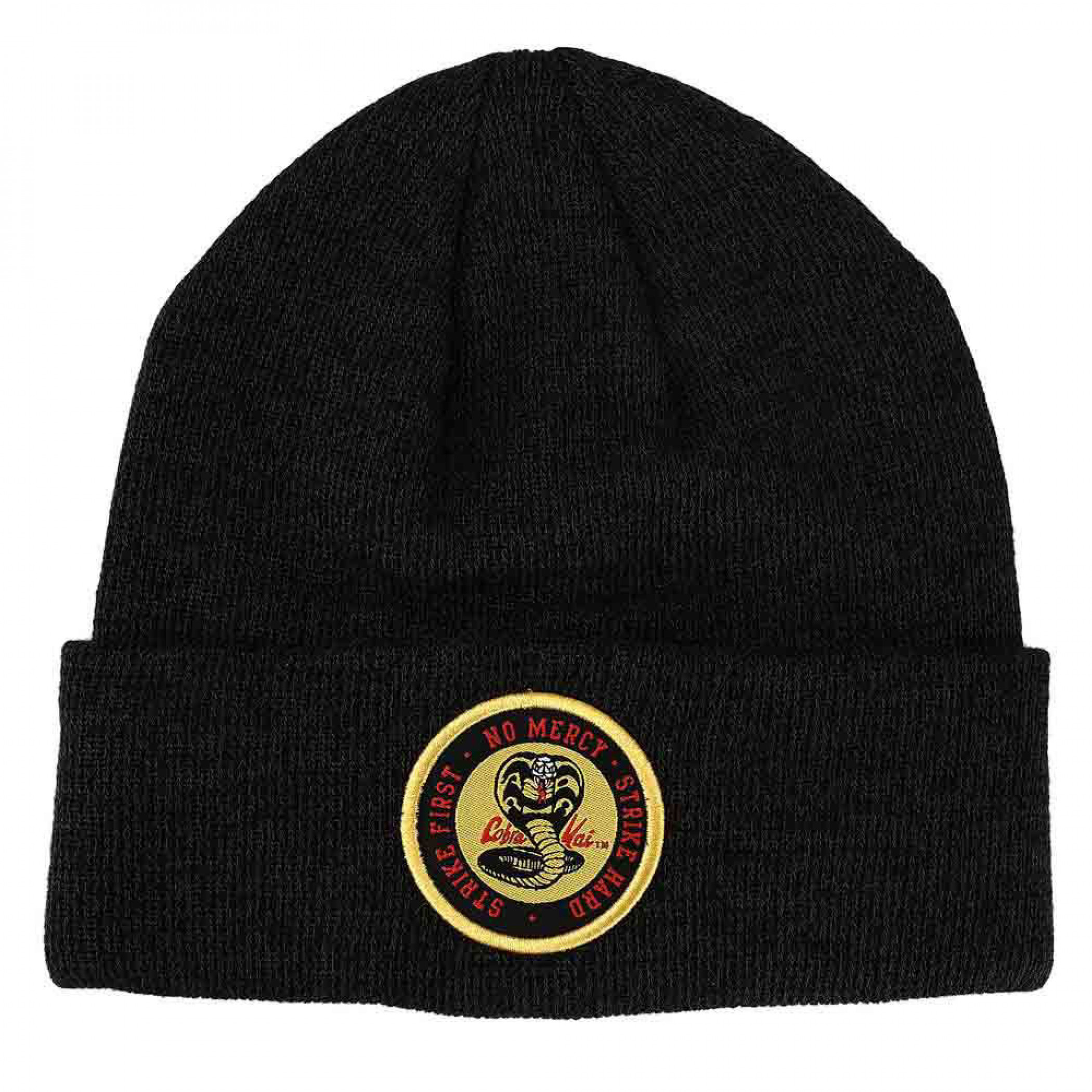 The Karate Kid Cobra Kai Woven Patch Cuff Beanie, Black