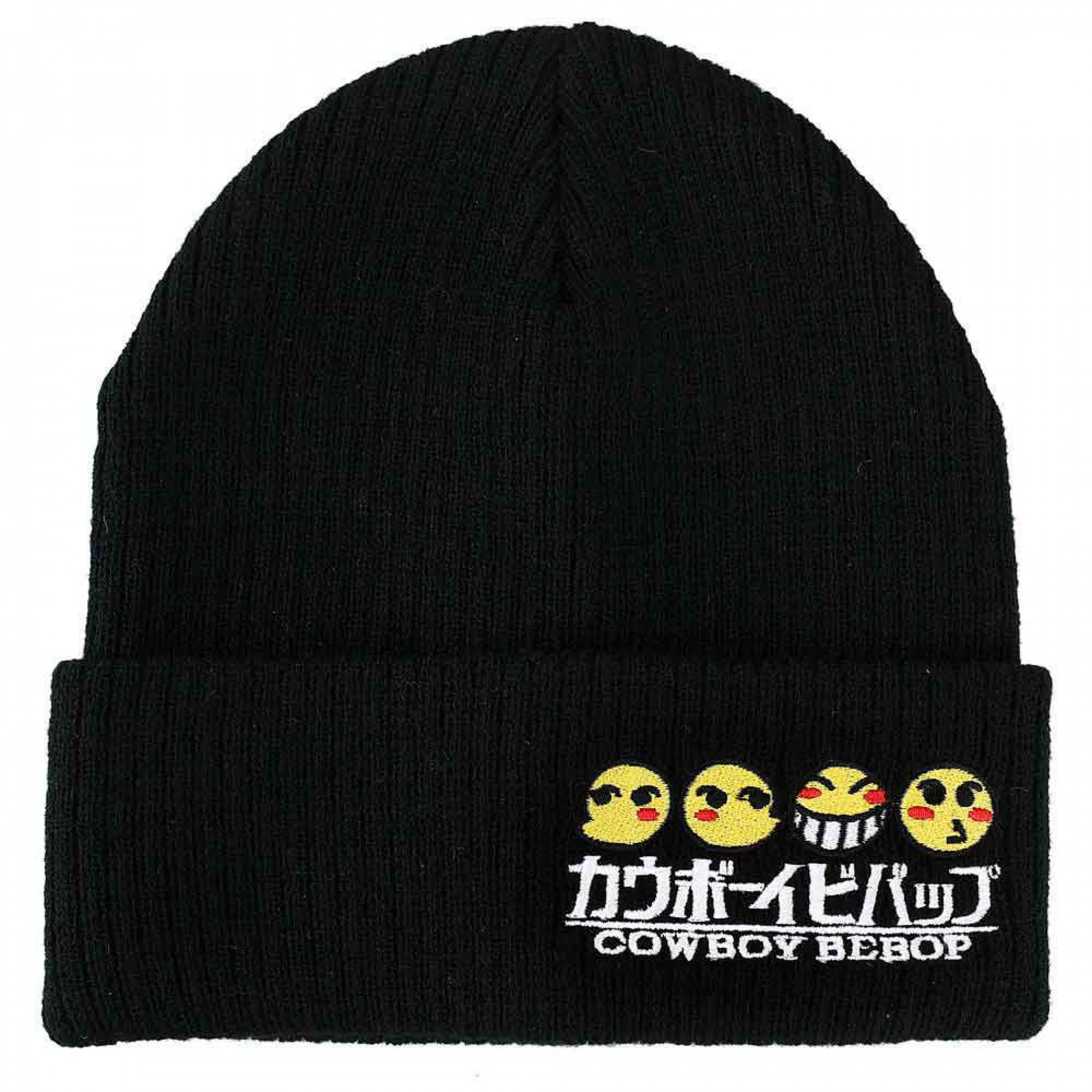 Cowboy Bebop Logo and Emoji Cuff Beanie, Black