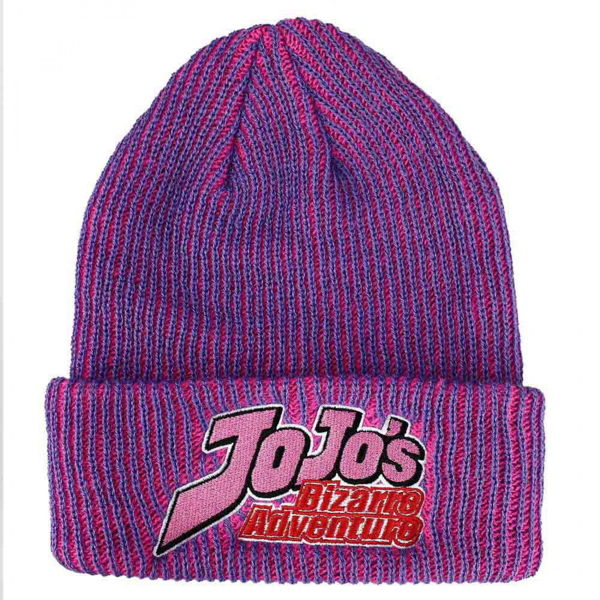 Jojo's Bizarre Adventure Logo Patch Cuff Beanie, Purple