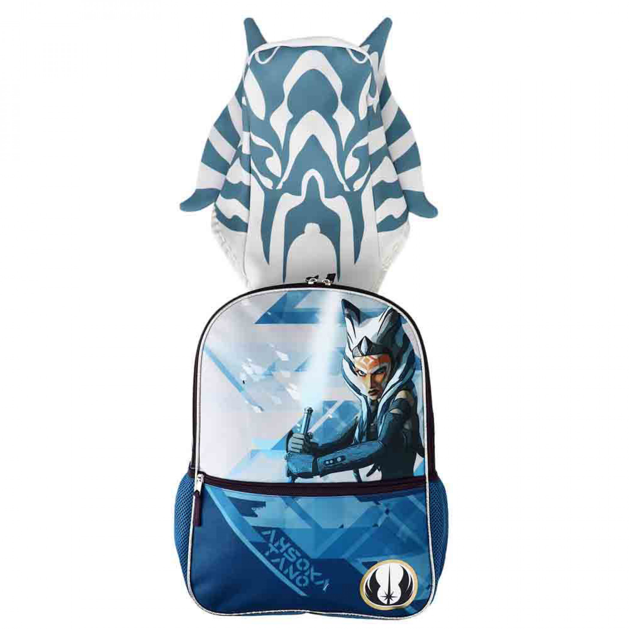 Star Wars Clone Wars Ahsoka Tano Hooded Kids Backpack, Blue