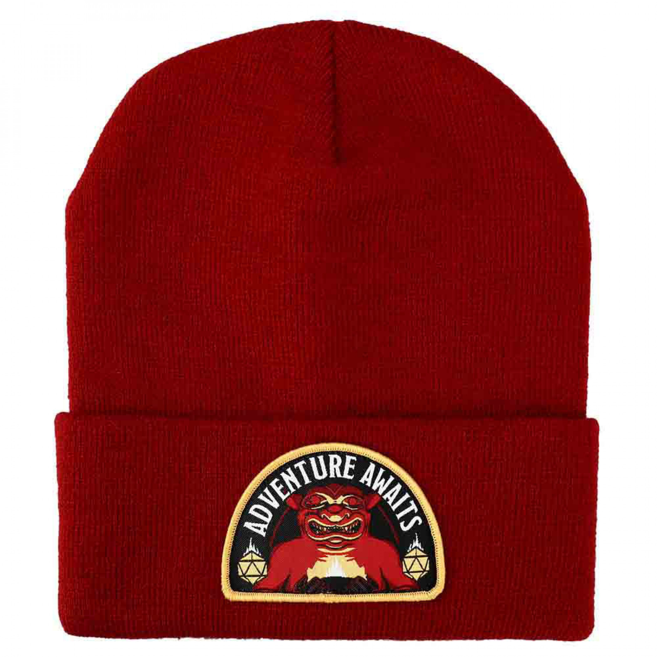 Dungeons & Dragons Adventure Awaits Patch Cuff Beanie, Red