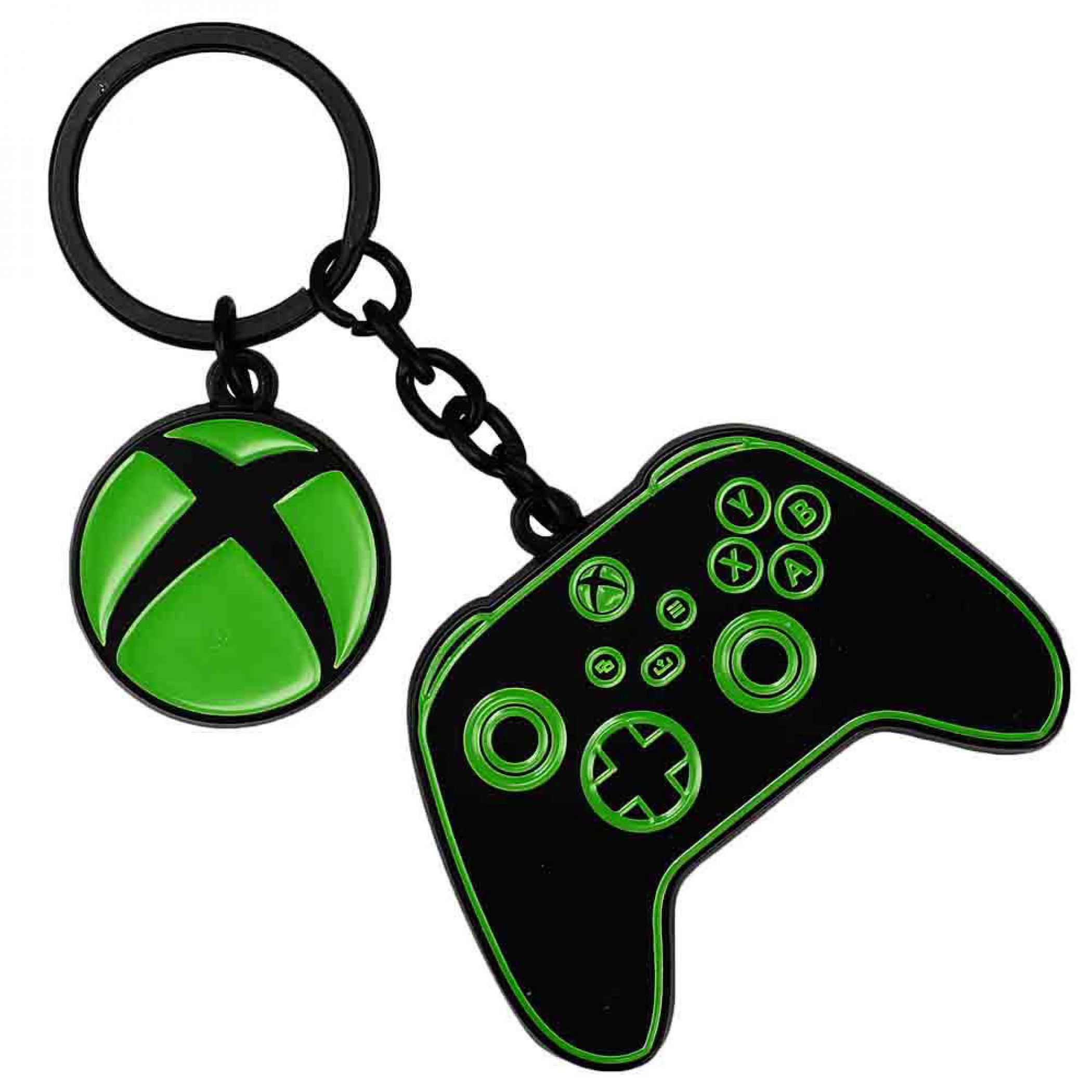 Microsoft Xbox Controller & Symbol Multi-Charm Keychain, Green
