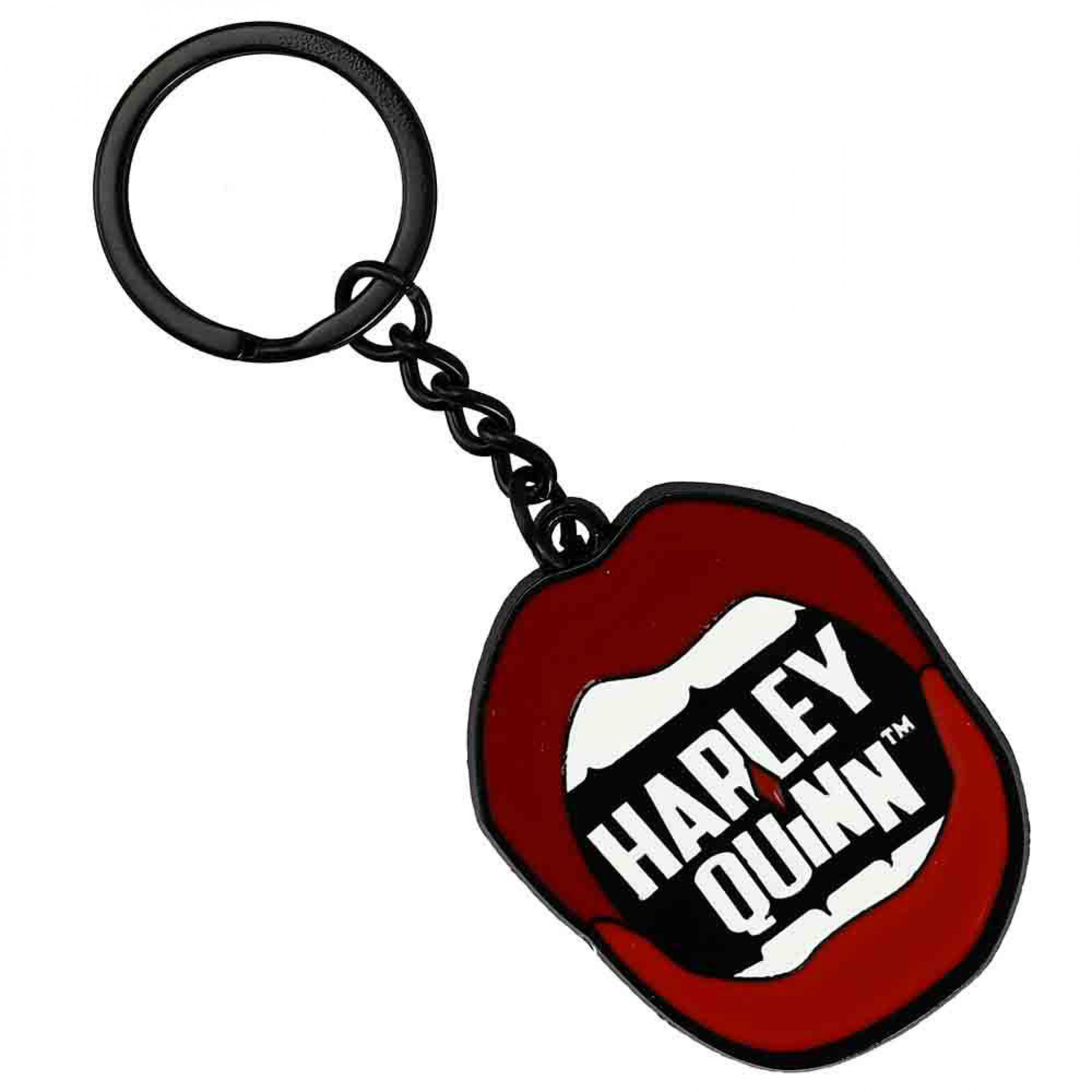 DC Comics Suicide Squad Harley Quinn Lips Logo Keychain, Red