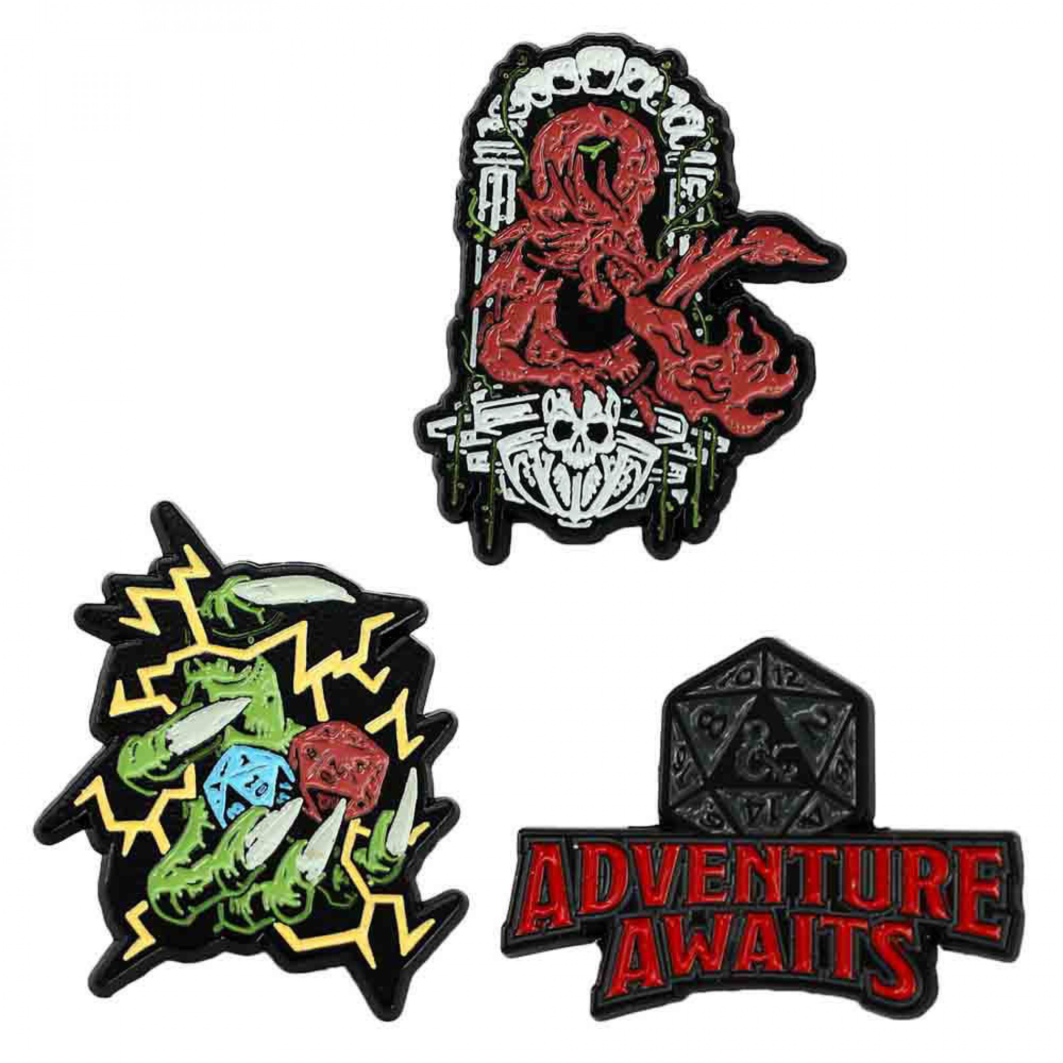 Dungeons & Dragons Lapel Pin 3-Pack Set, Multi-Color