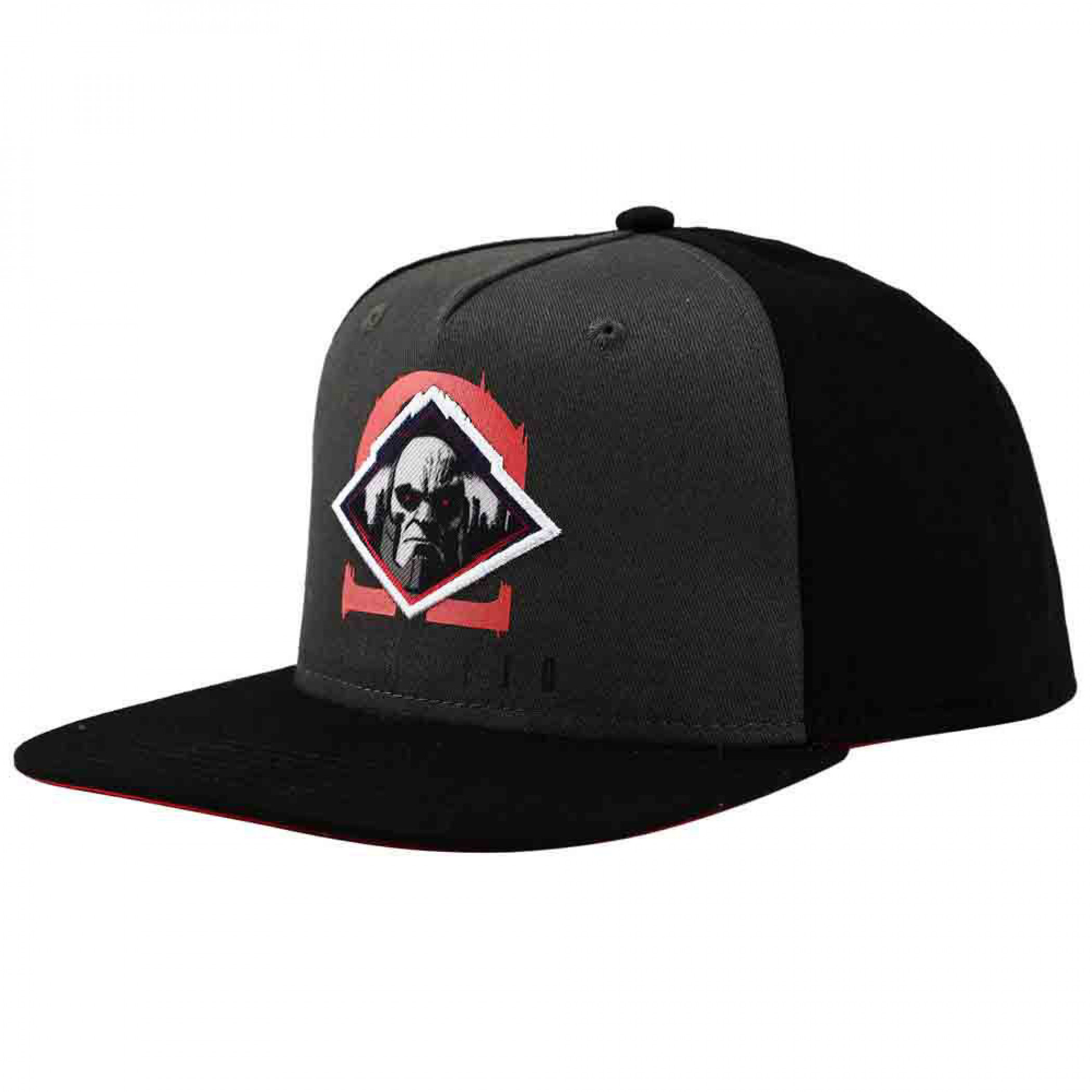 DC Comics Justice League Darkseid Patch Youth Flat Bill Snapback Hat, Black