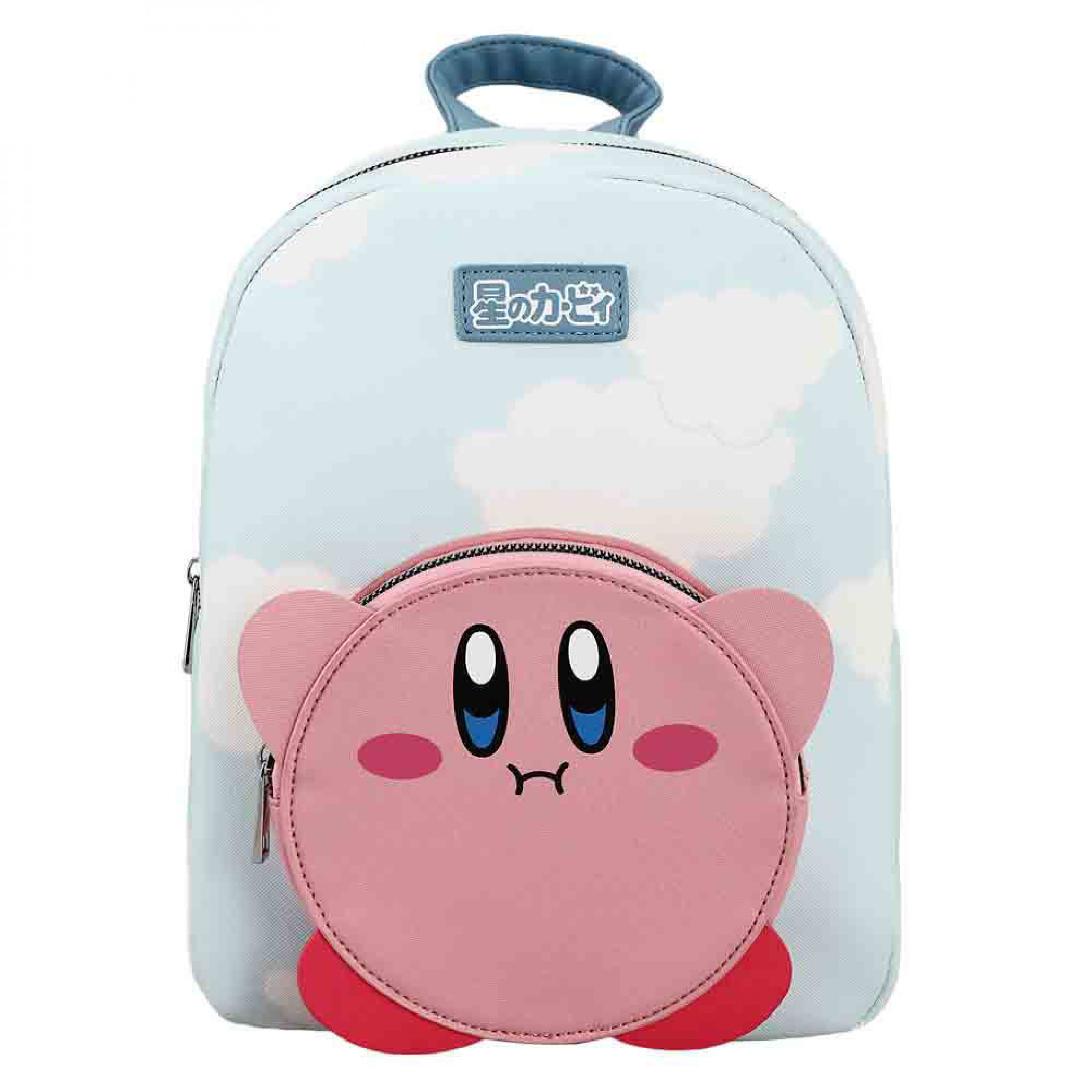 Nintendo Kirby Die Cut Pocket & Cloud Print Mini Backpack, Multi-Color