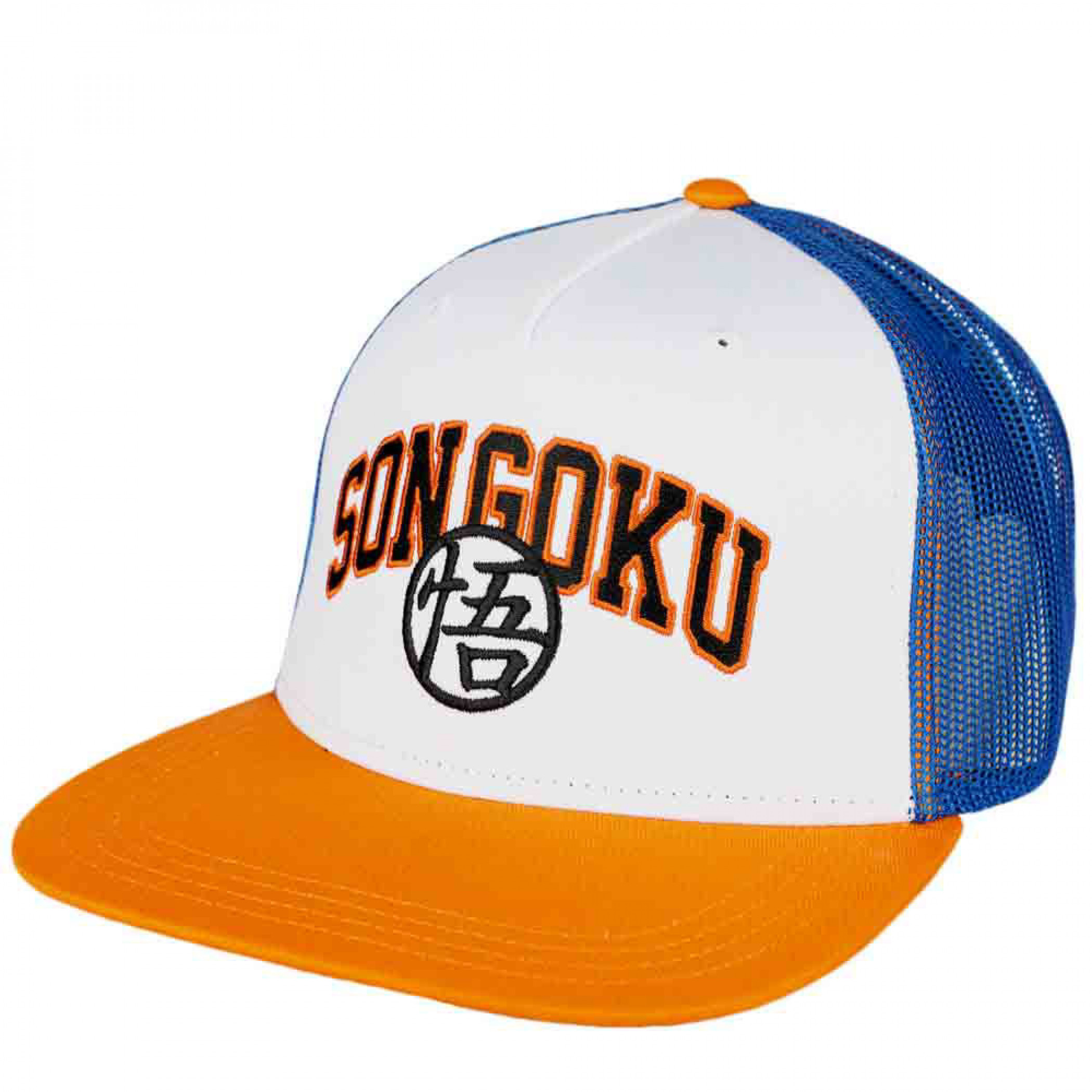 Dragon Ball Z Son Goku Embroidered & Enlightenment Kanji Snapback Hat, Multi-Color