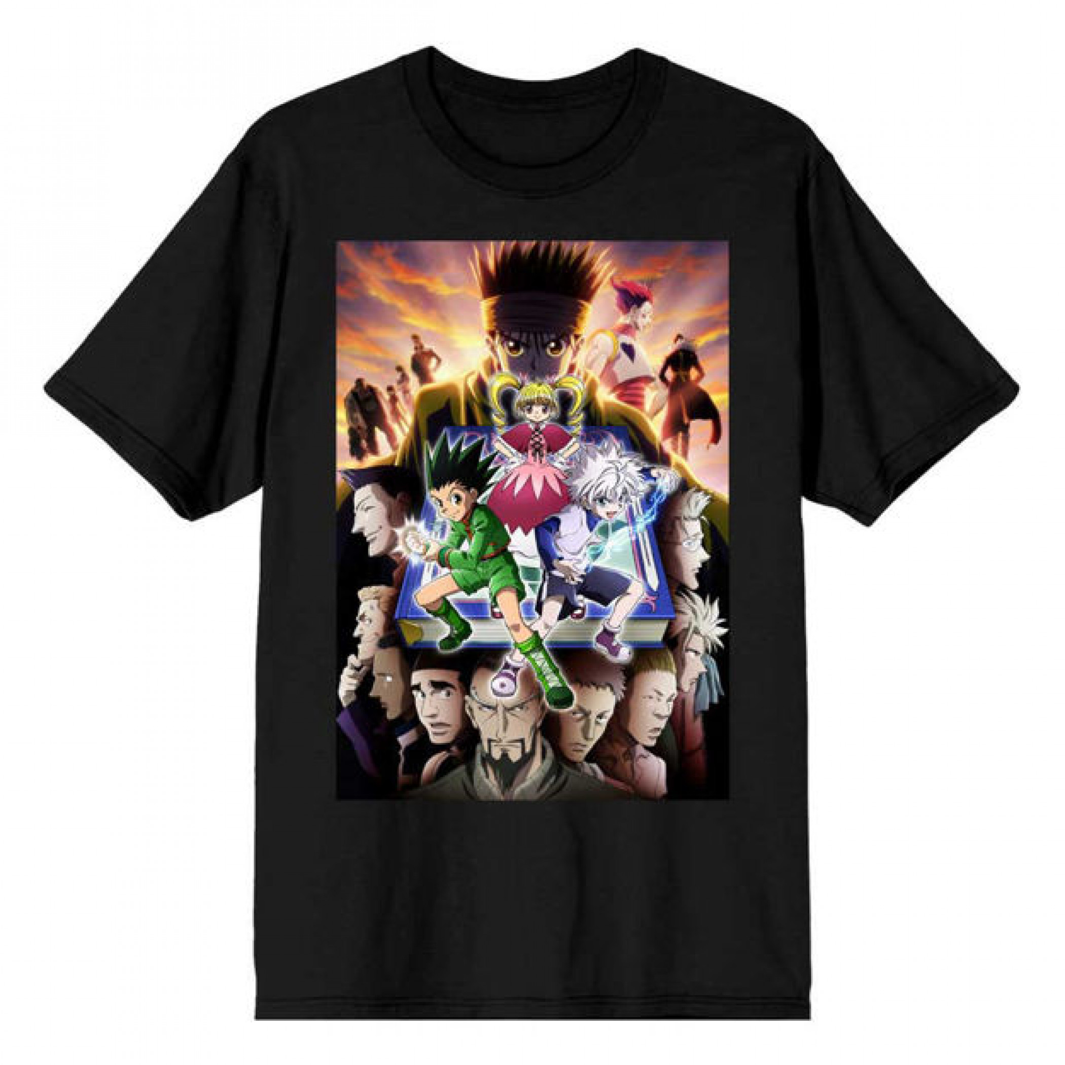 Hunter X Hunter Group Poster Characters T-Shirt, Black
