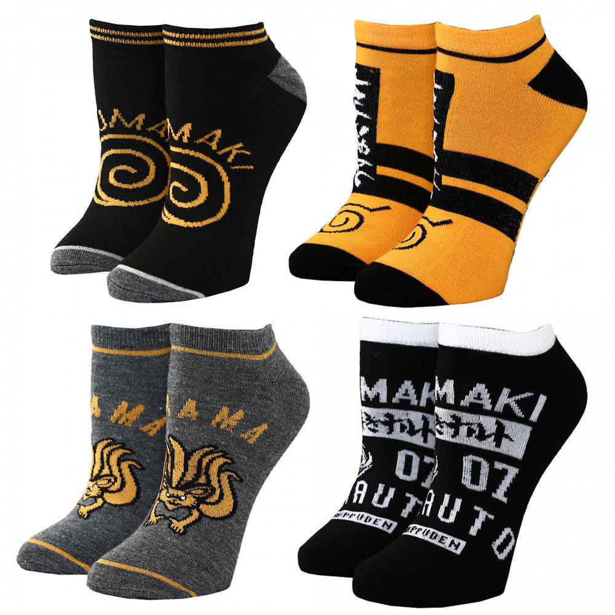 Naruto Shippuden 12 Days of Socks Variety Sock Pack, Multi-Color