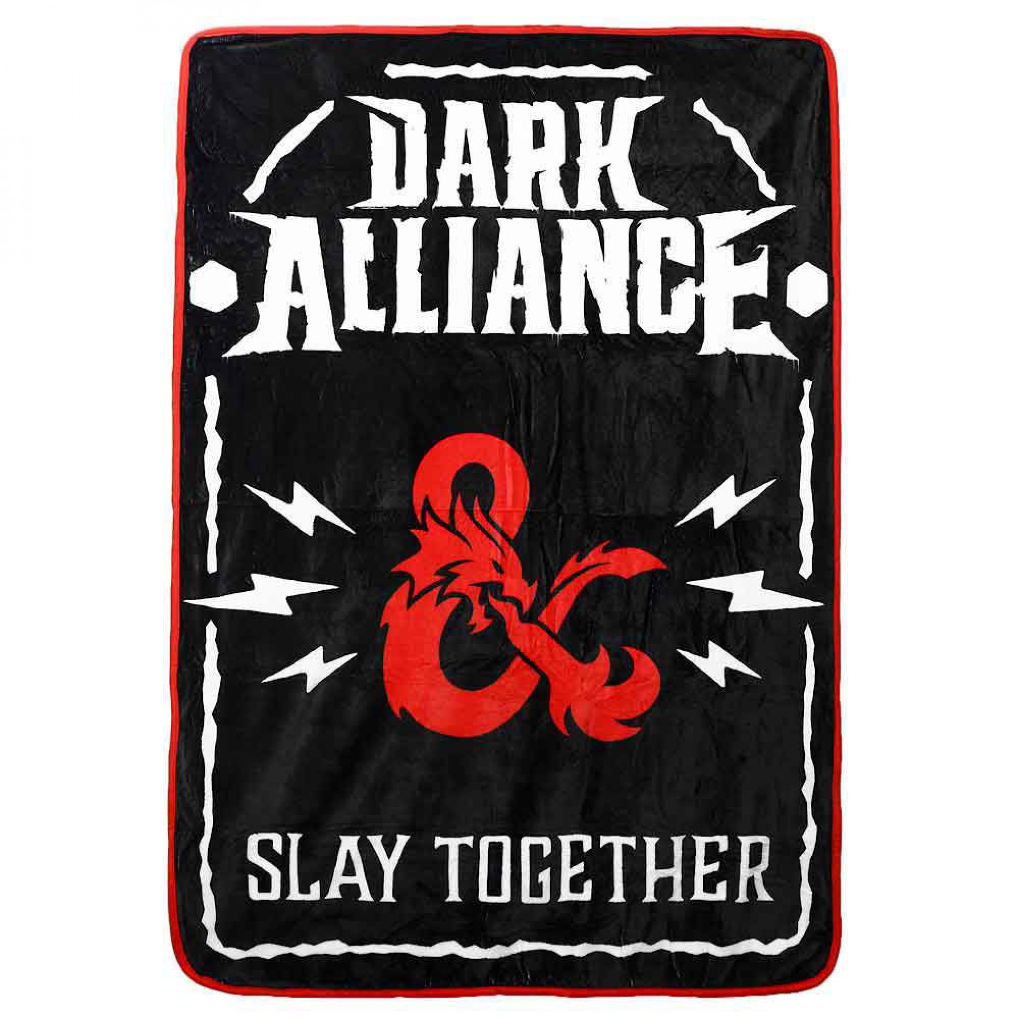 Dungeons & Dragons Dark Alliance Slay Together Digital Fleece Throw, Black