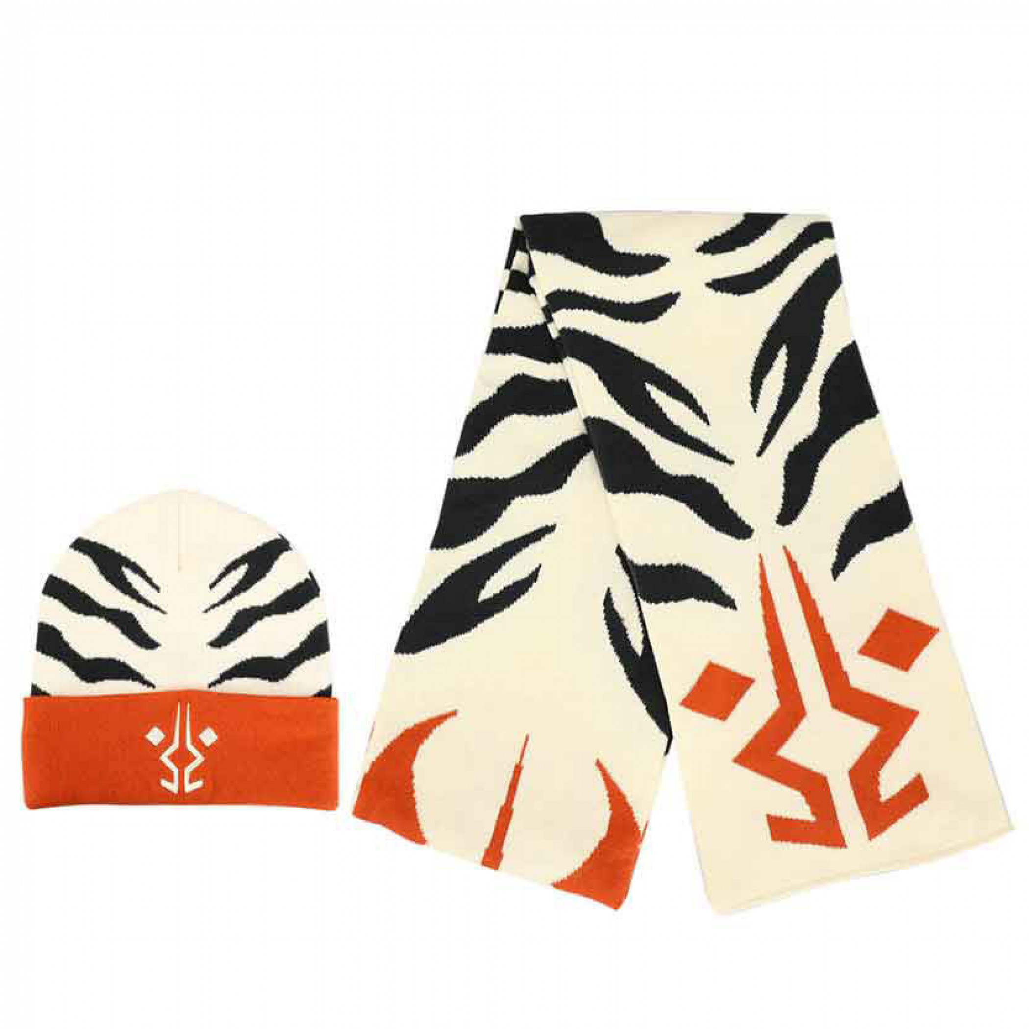 Star Wars The Mandalorian Ahsoka Tano Beanie & Scarf Combo, Multi-Color