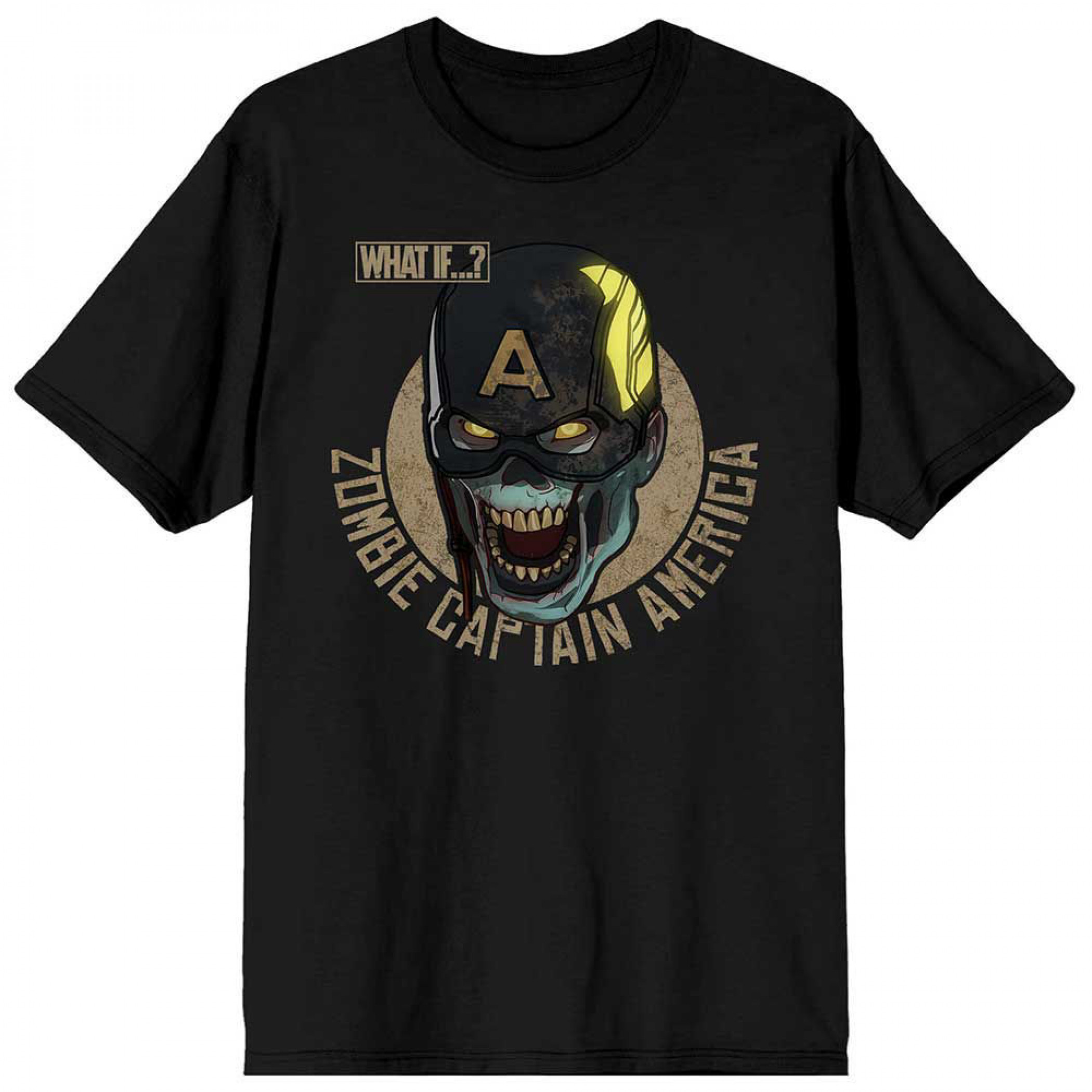 Marvel What If... Series Zombie Captain America T-Shirt, Black
