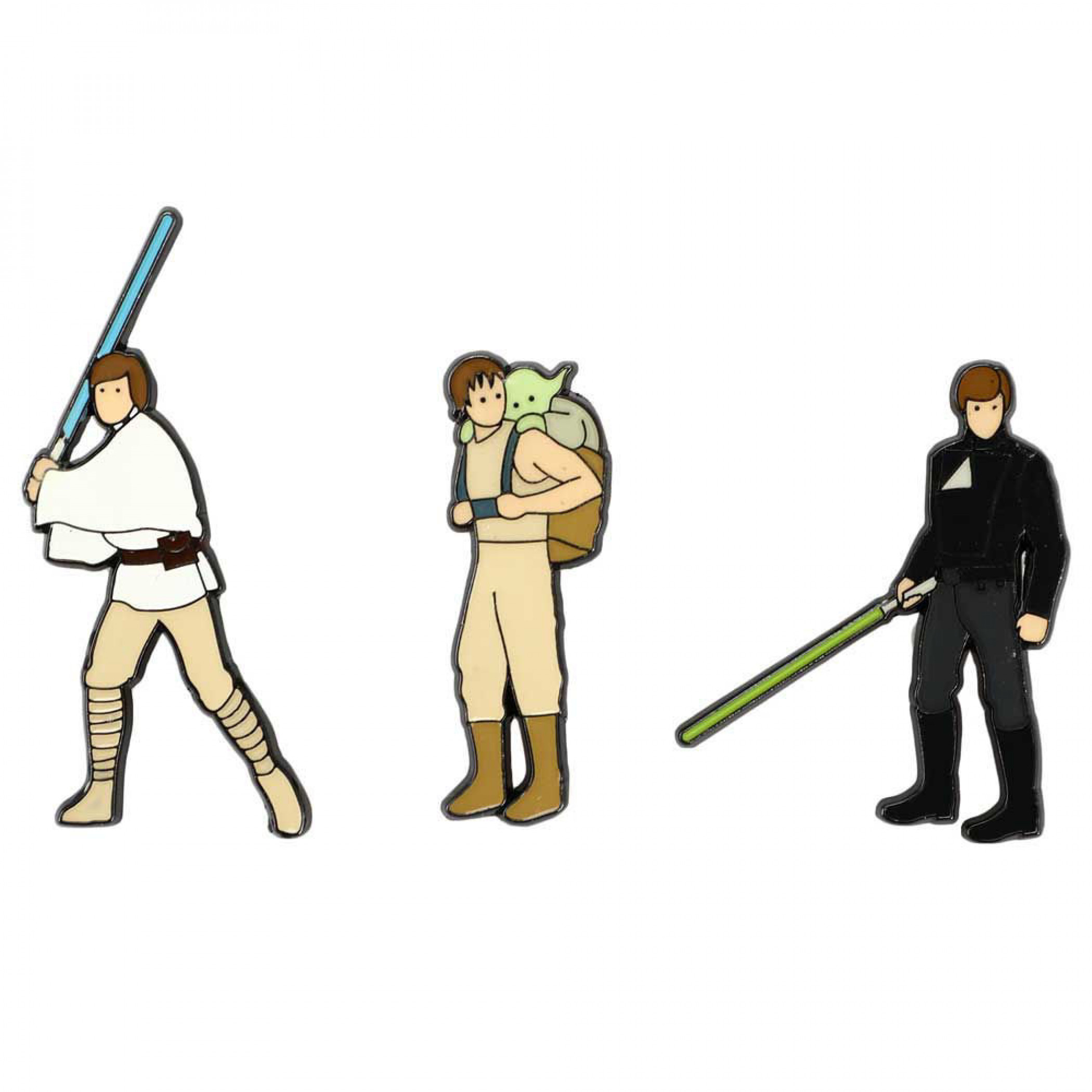Star Wars Luke Skywalker's Jedi Story Path Lapel Pins, Multi-Color