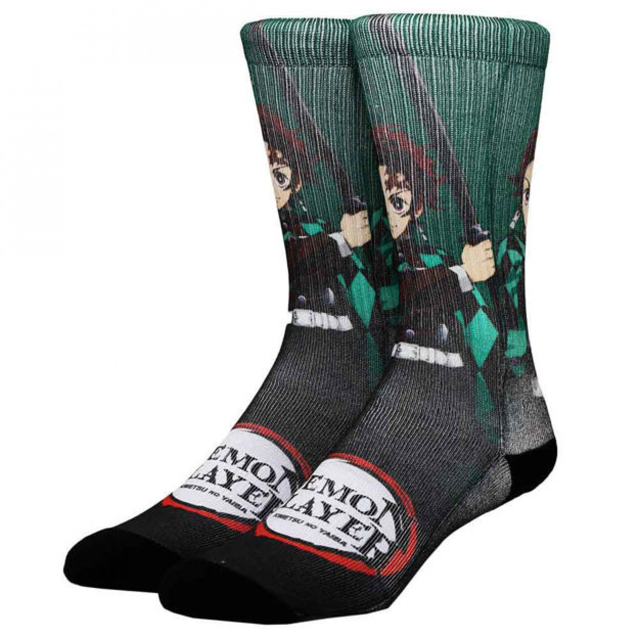 Demon Slayer Tanjiro Crew Socks, Multi-Color