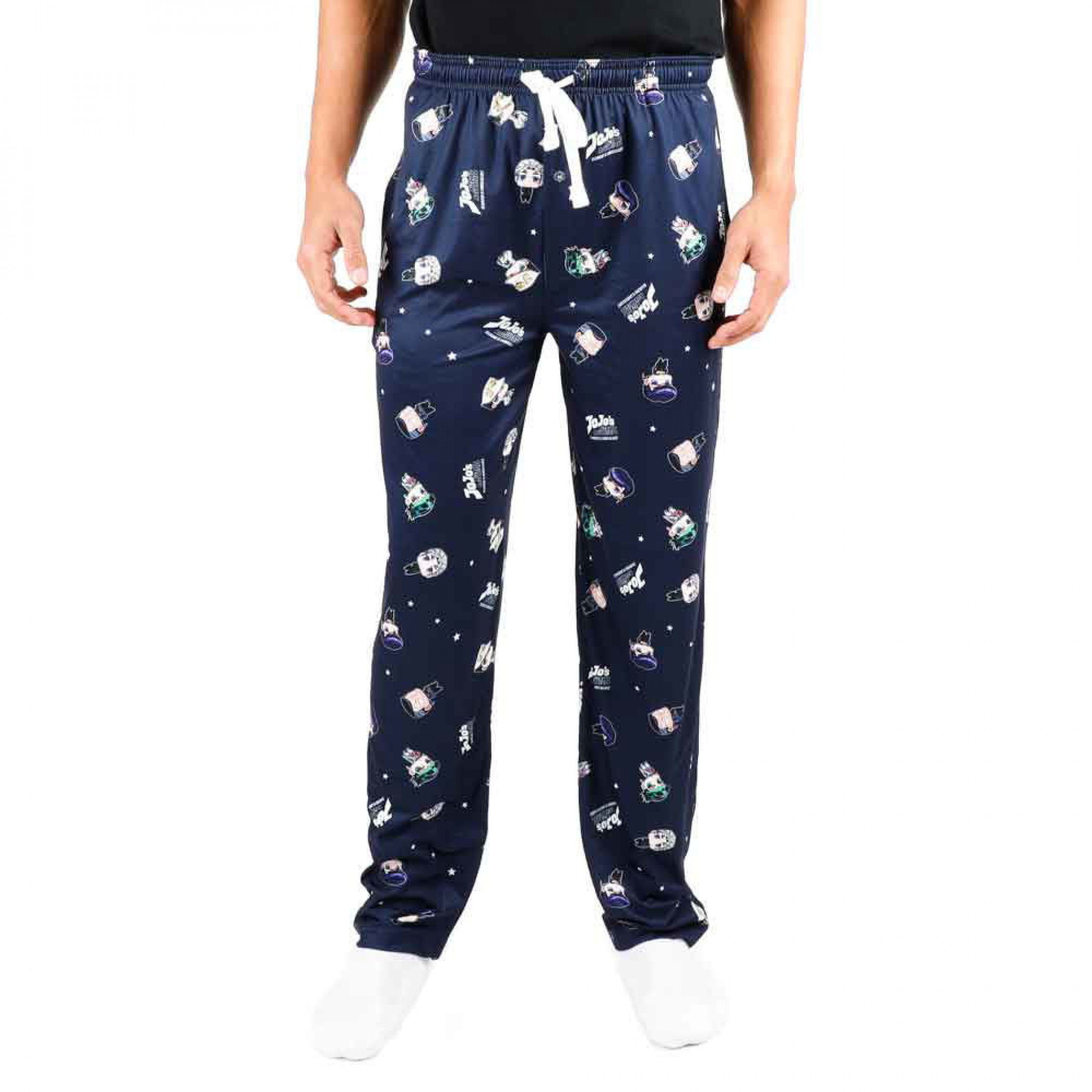 Jojo's Bizarre Adventure Chibi Characters AOP Sleep Pants, Blue