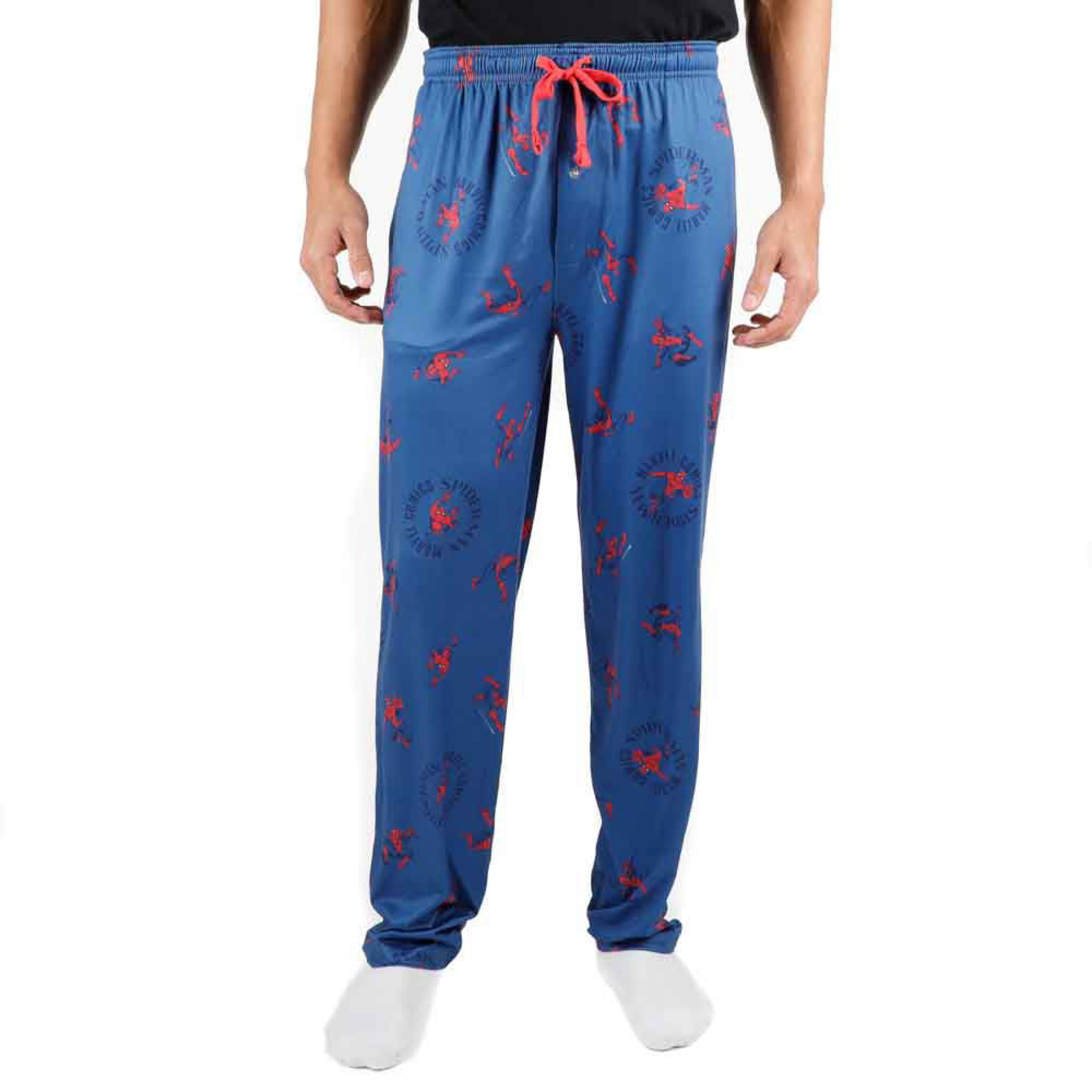Marvel Comics Classic Spider-Man Poses AOP Sleep Pants, Blue
