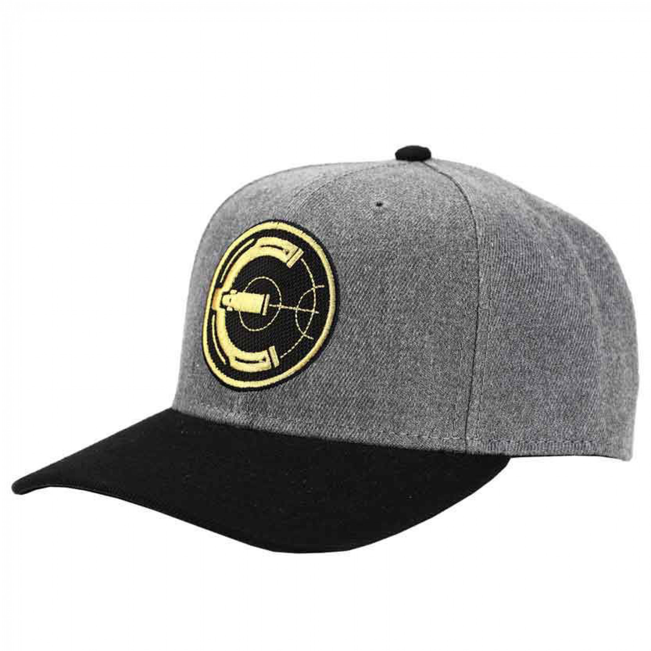 Marvel Comics The Eternals Logo Embroidered Pre-Curved Snapback Hat, Grey