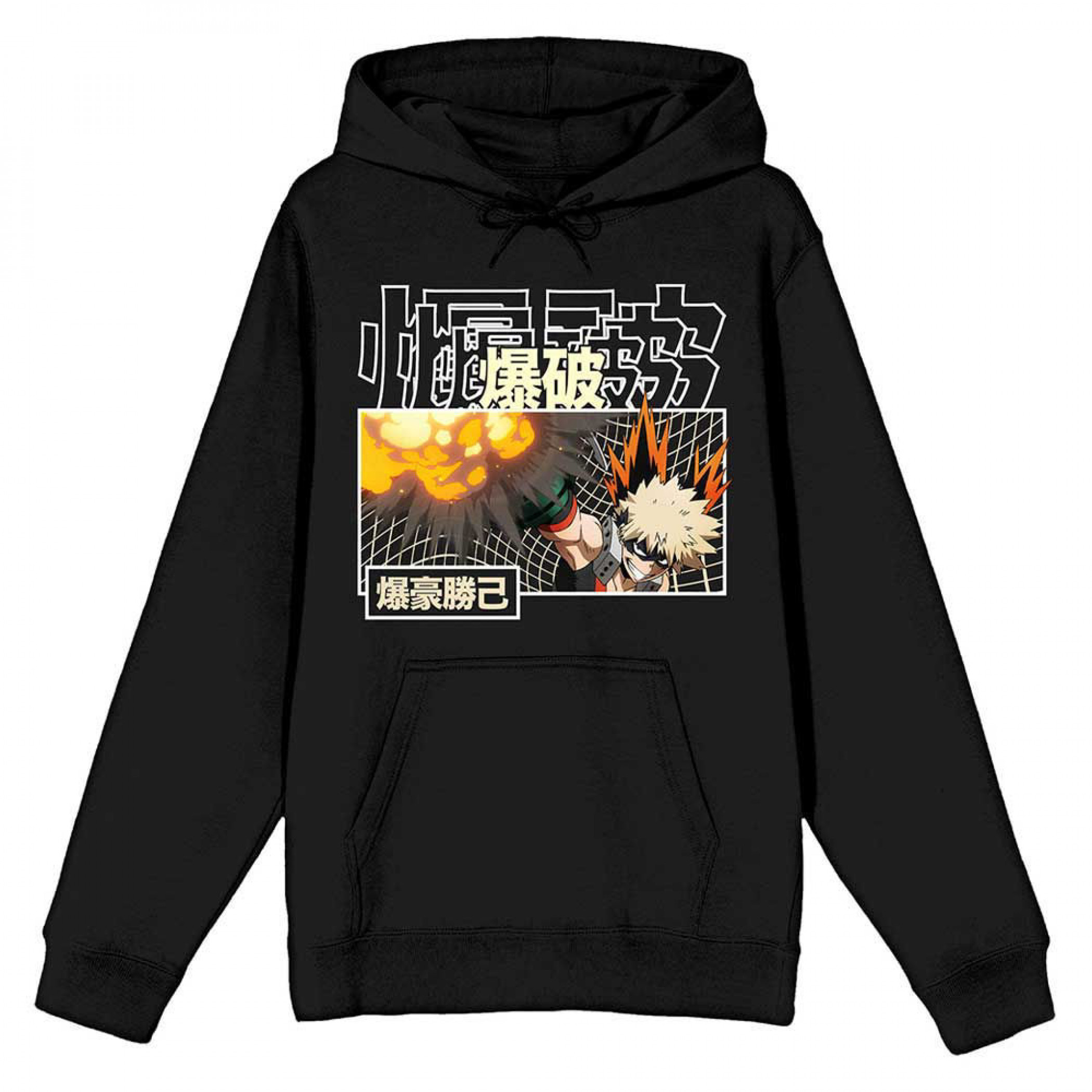My Hero Academia Bakugo Katsuki Bakuhatsu Pull Over Hoodie, Black