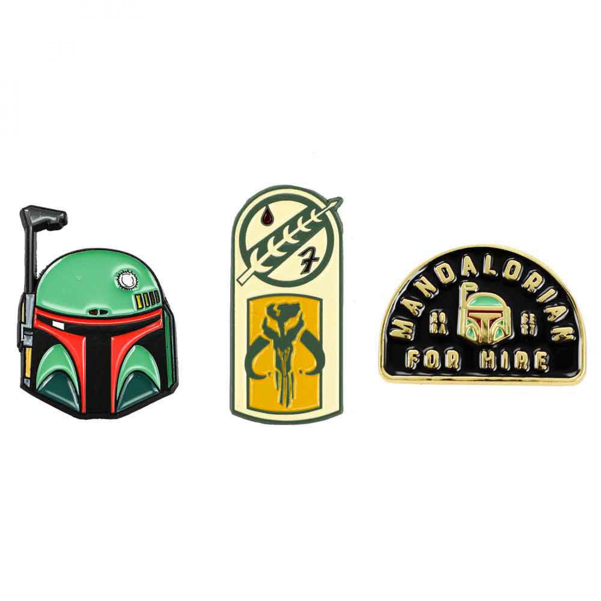 Star Wars Boba Fett Mandalorian For Hire Lapel Set, Multi-Color