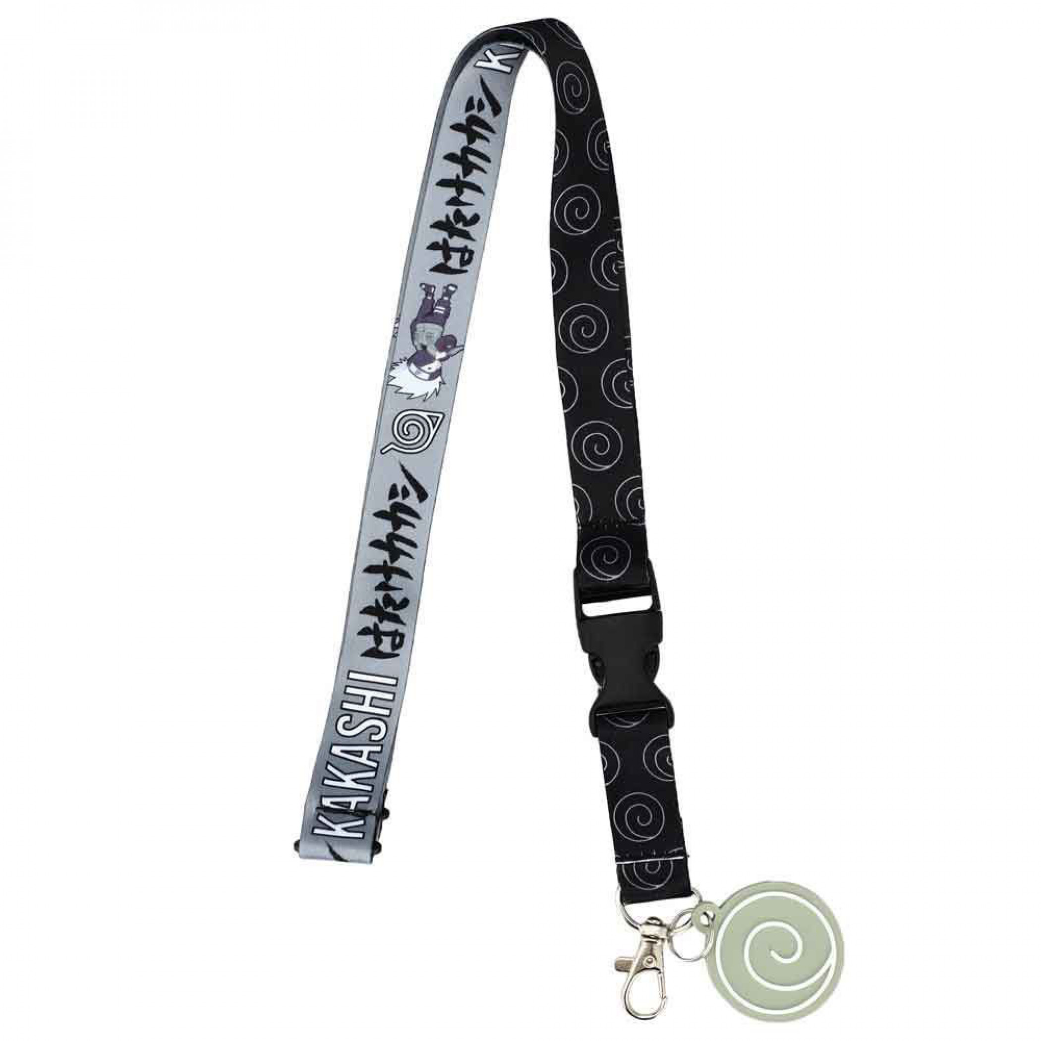 Naruto Shippuden Hatake Kakashi Rubber Charm Lanyard, Multi-Color