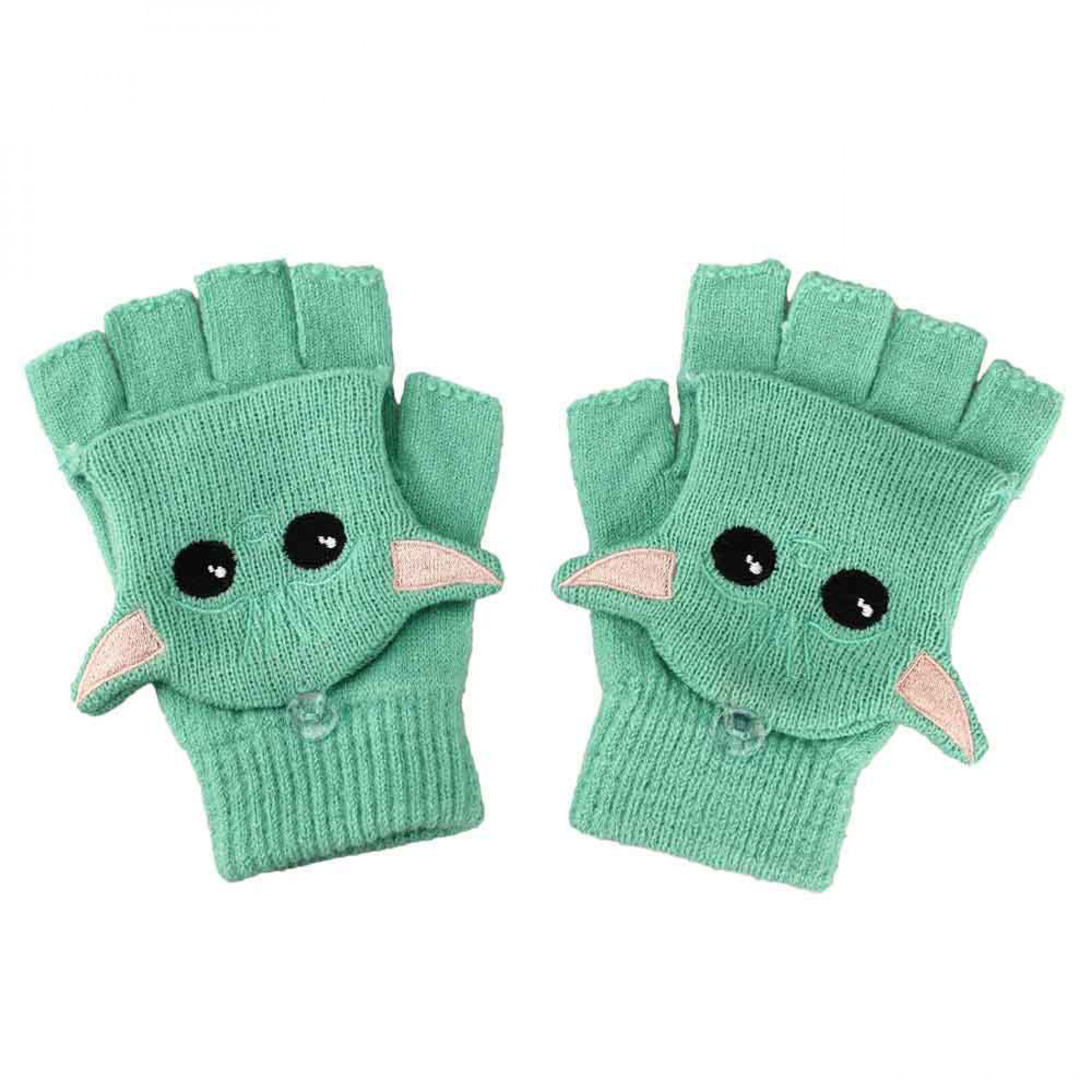 Star Wars The Mandalorian Grogu The Child Big Face Glomitts, Green