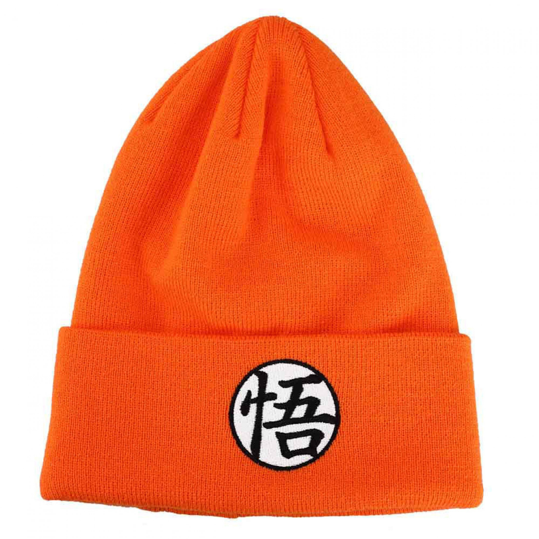 Dragon Ball Z Goku Tall Cuff Embroidered Beanie, Orange