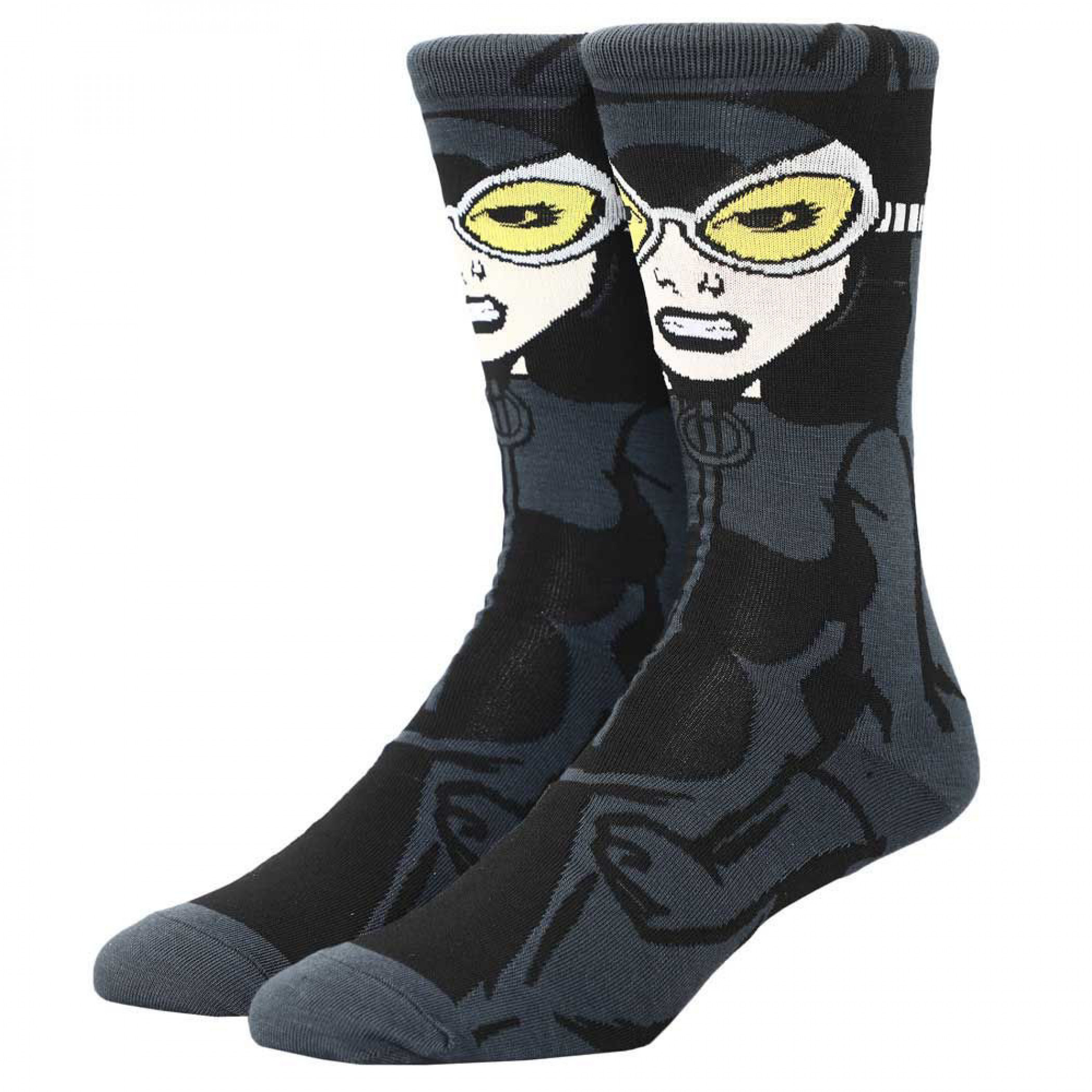 Catwoman Rebirth 360 Character Crew Socks, Black