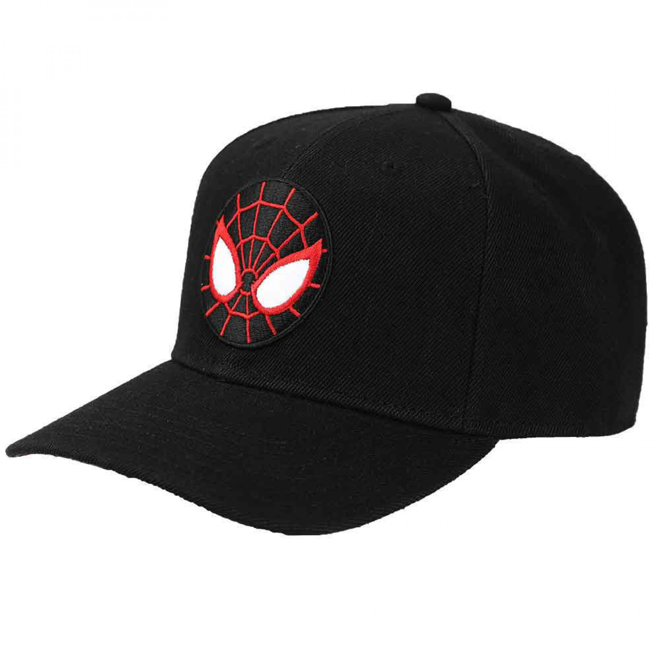 Marvel Comics Miles Morales Spider-Man Adjustable Curved Bill Snapback, Black