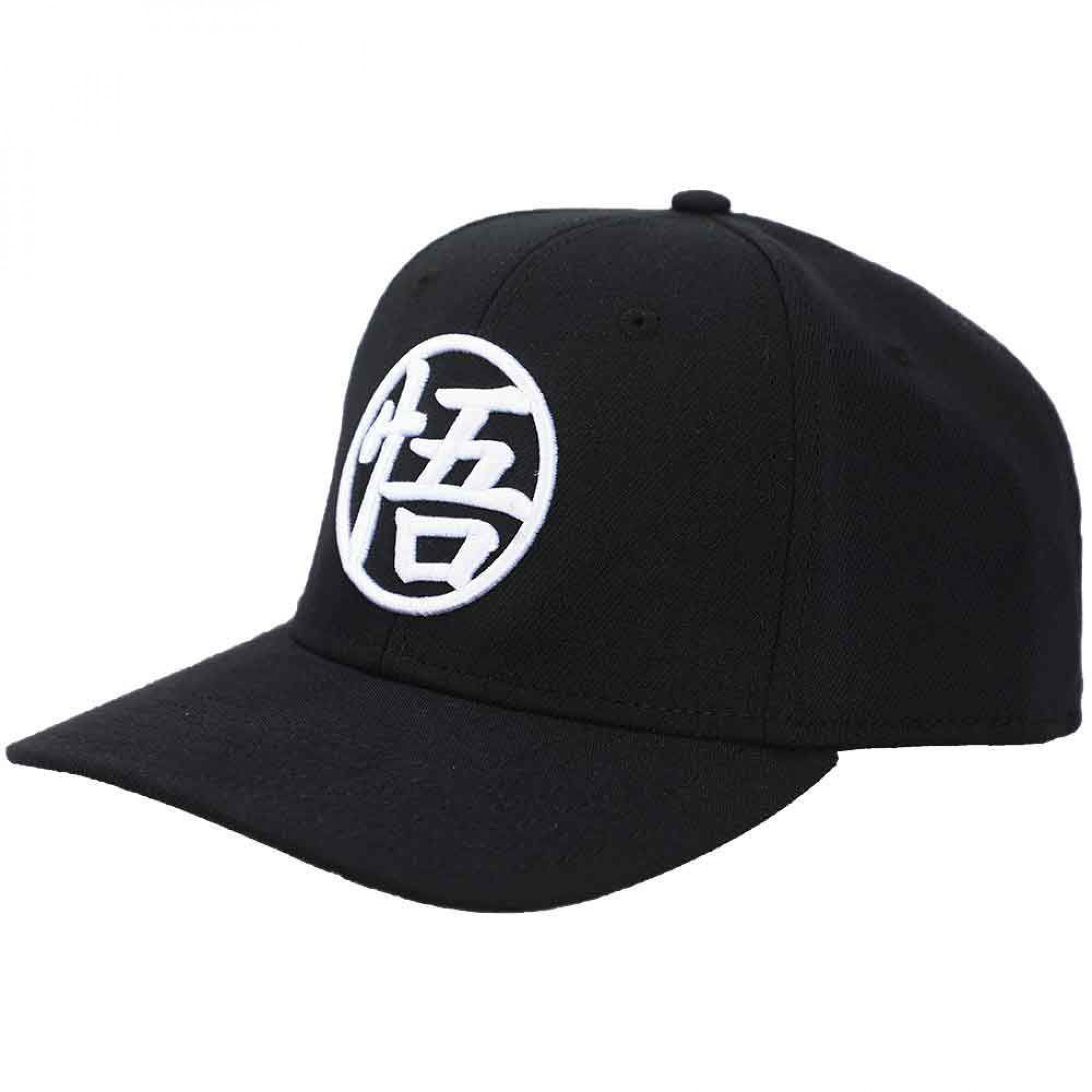 Dragon Ball Z Goku Under Brim Print Adjustable Curved Bill Snapback, Black