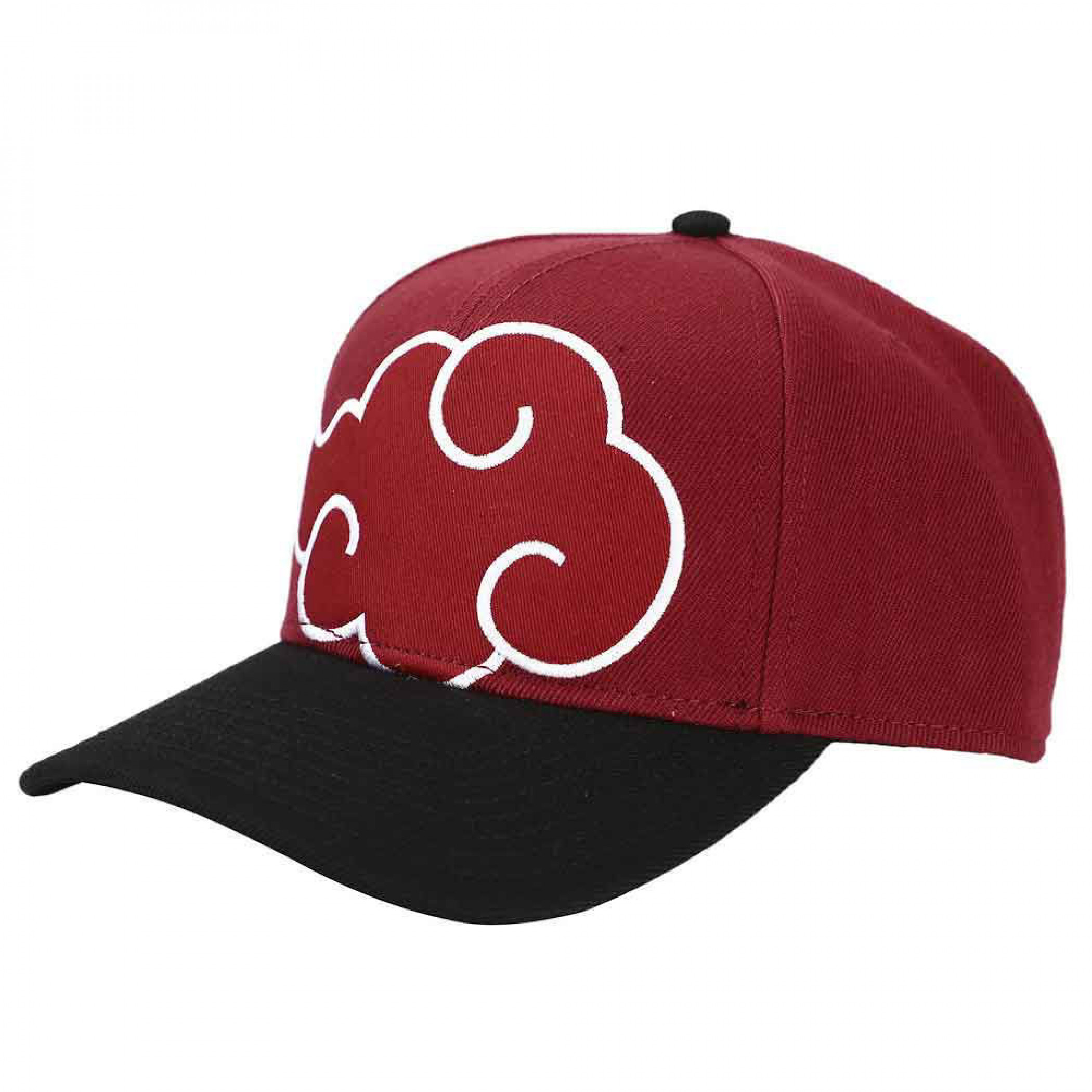 Naruto Akatsuki Cloud Pre-Curved Snapback Hat, Red